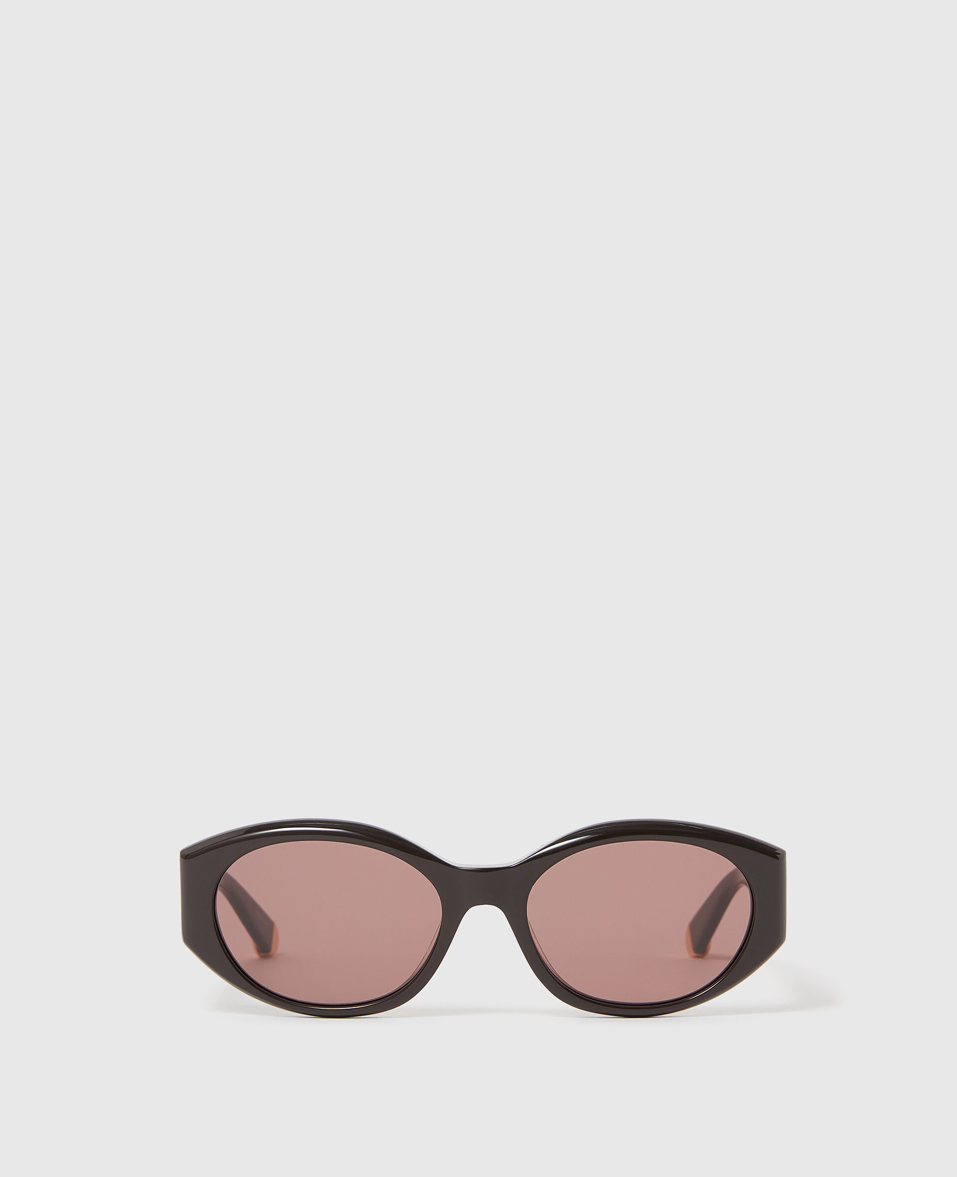 Logo Oval Sunglasses-Brown-medium