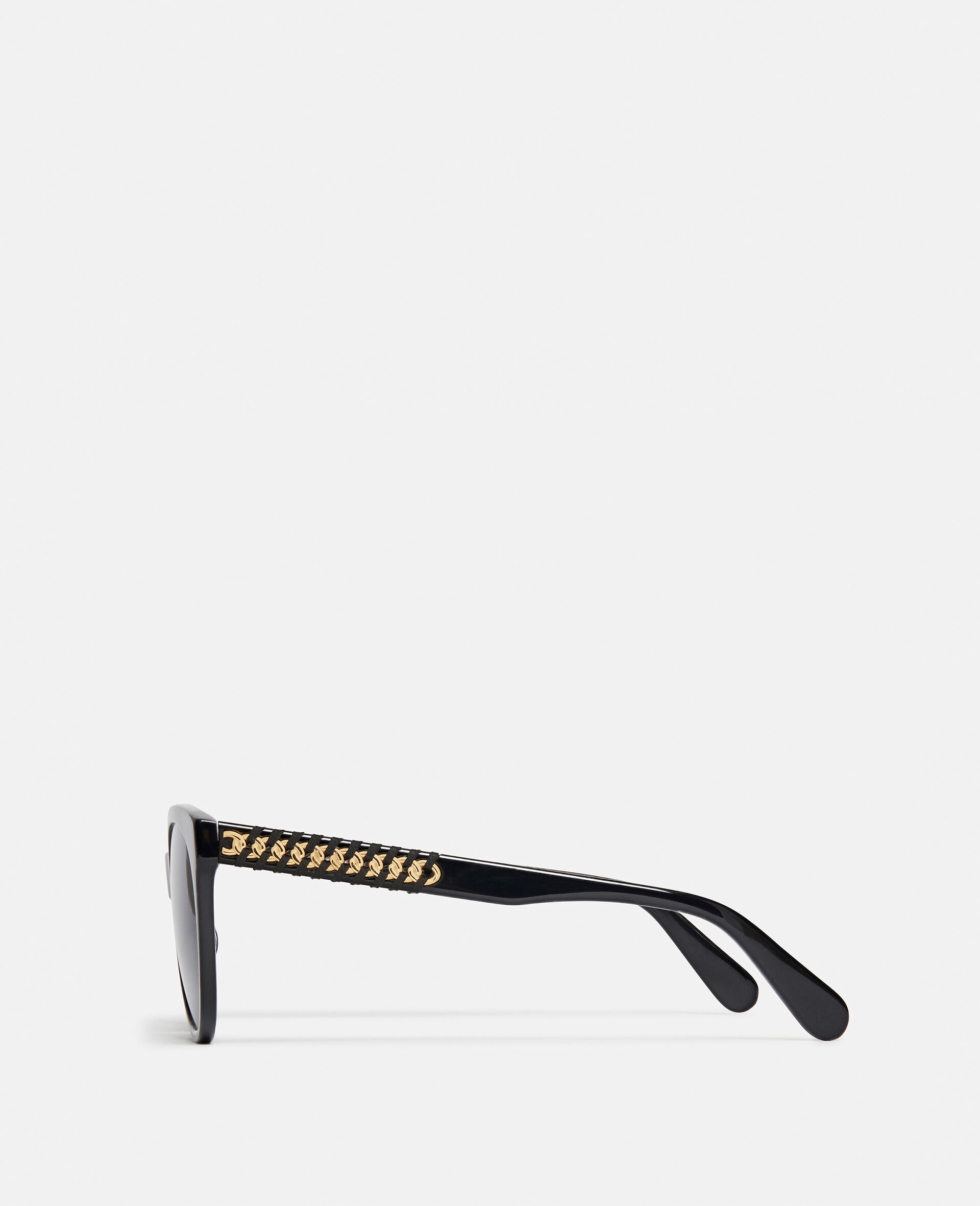 Oval Sunglasses-Black-large image number 1
