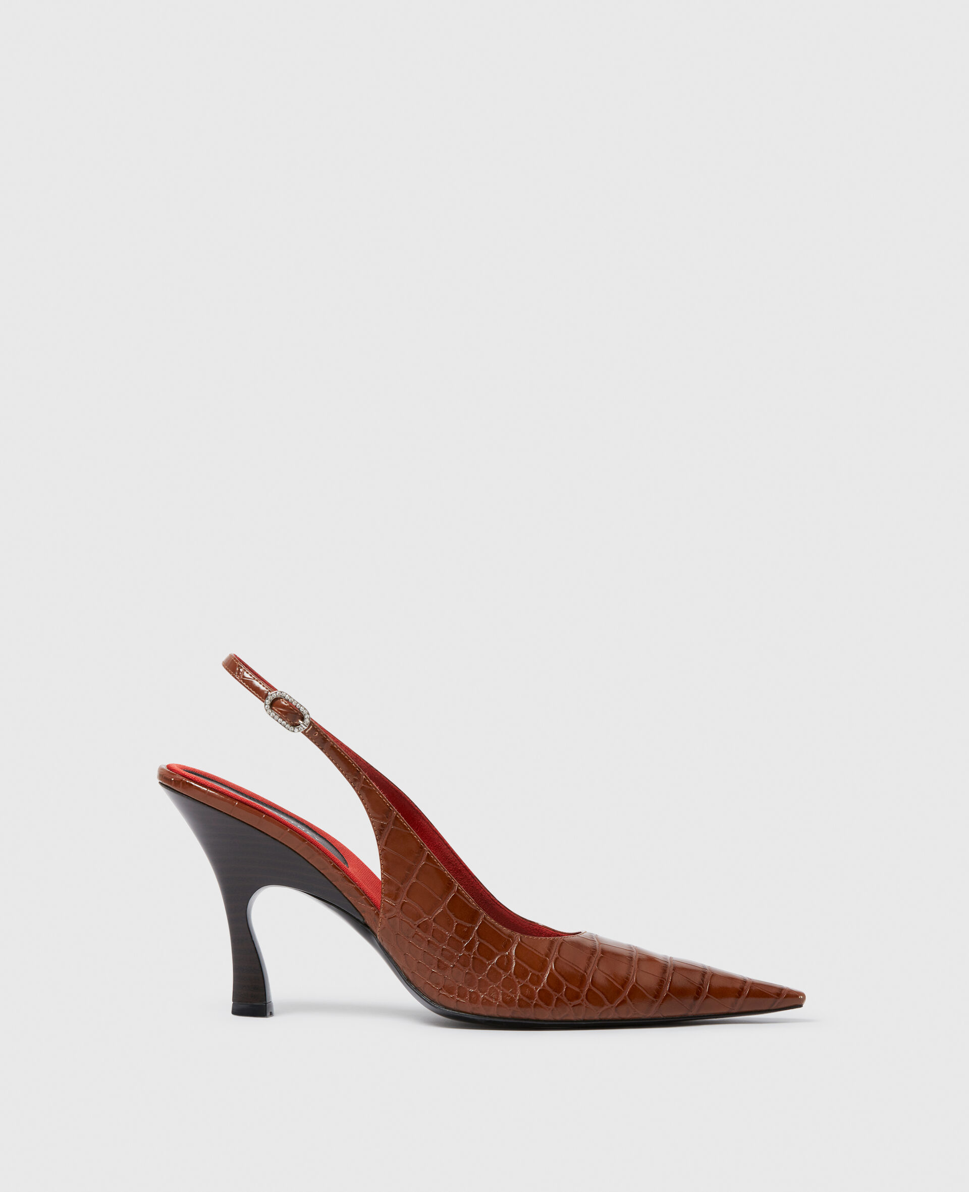 Escarpins a bride arriere et bout pointu Elsa-Marron-medium