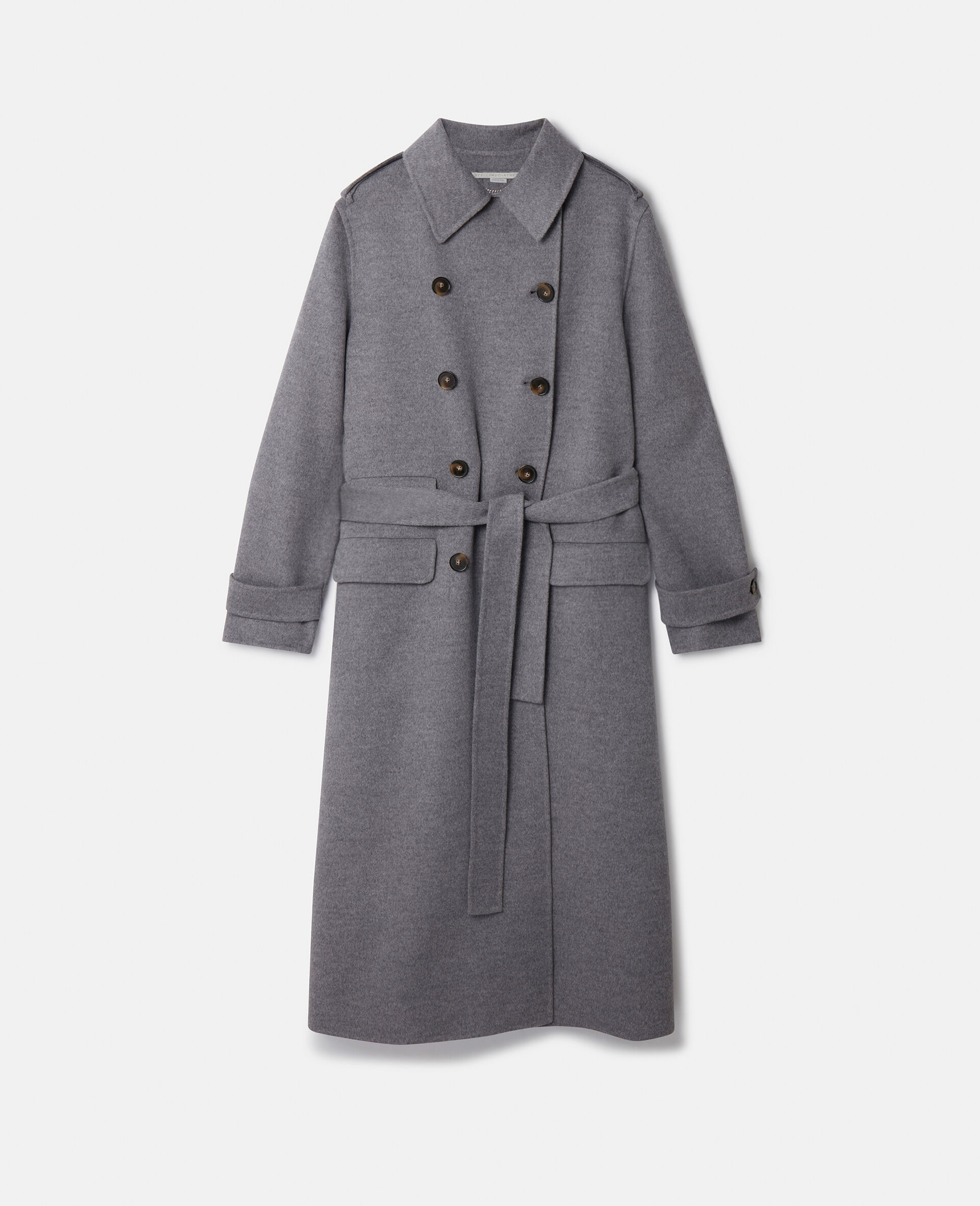Wool Trench Coat-Grey-large image number 0