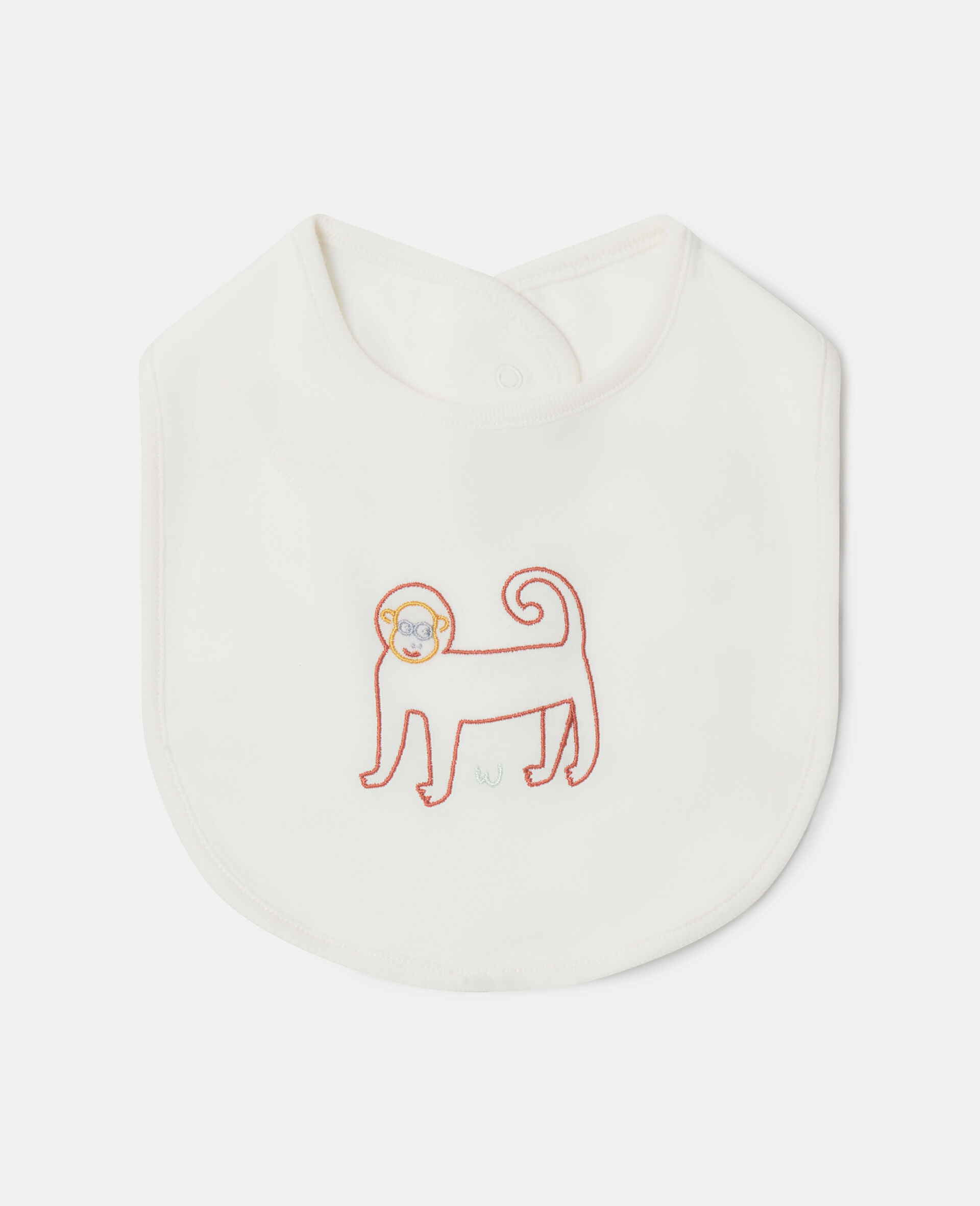 7 Pack of Animal Embroidery Bibs-White-large image number 1