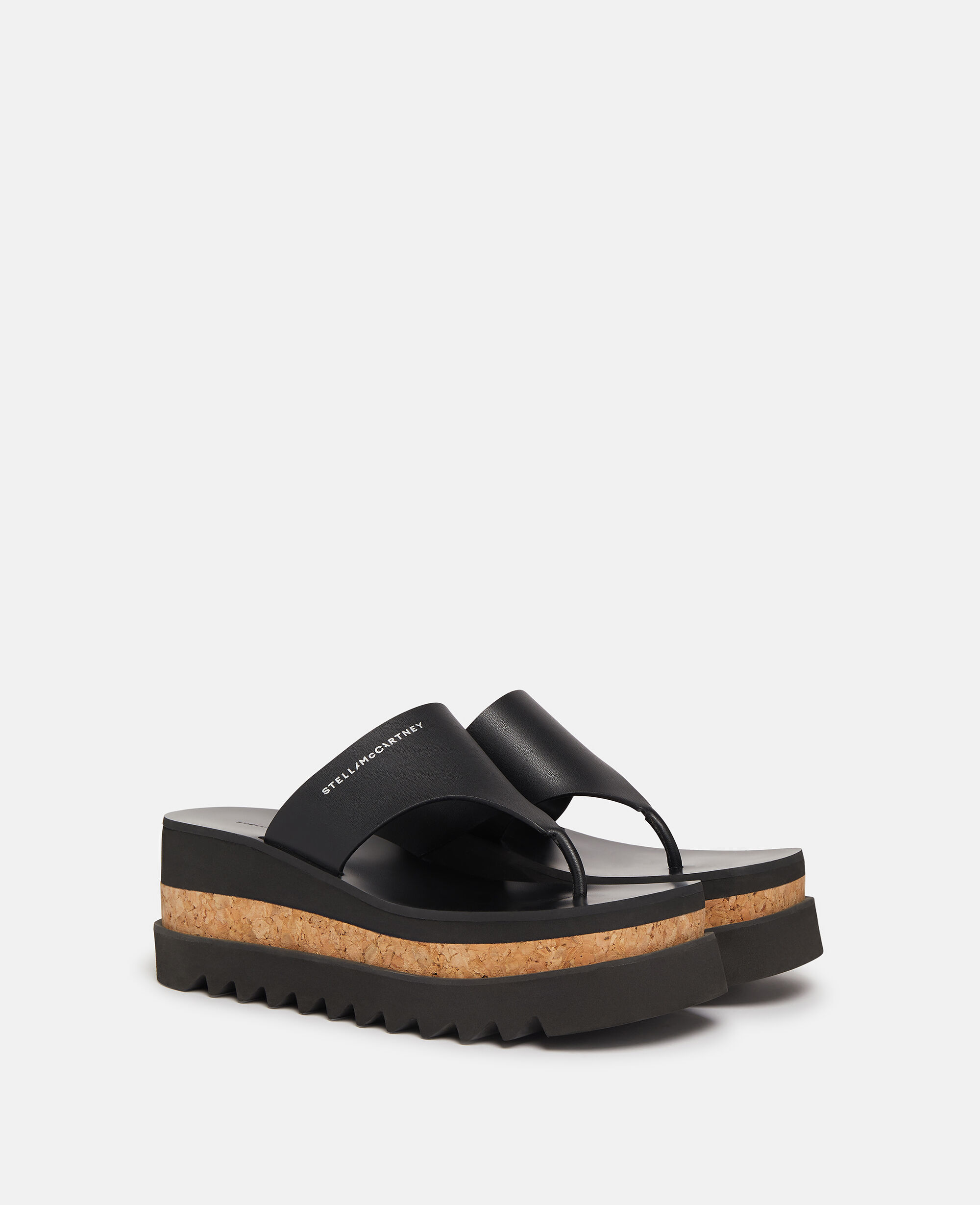 Women Black Sneak Elyse Platform Thong Sandals Stella McCartney GB