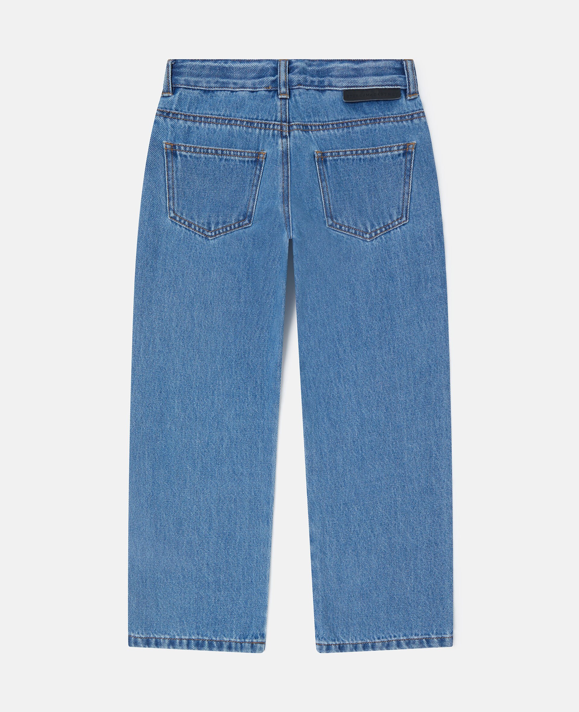 Straight-Leg Denim Jeans-Blue-large image number 2