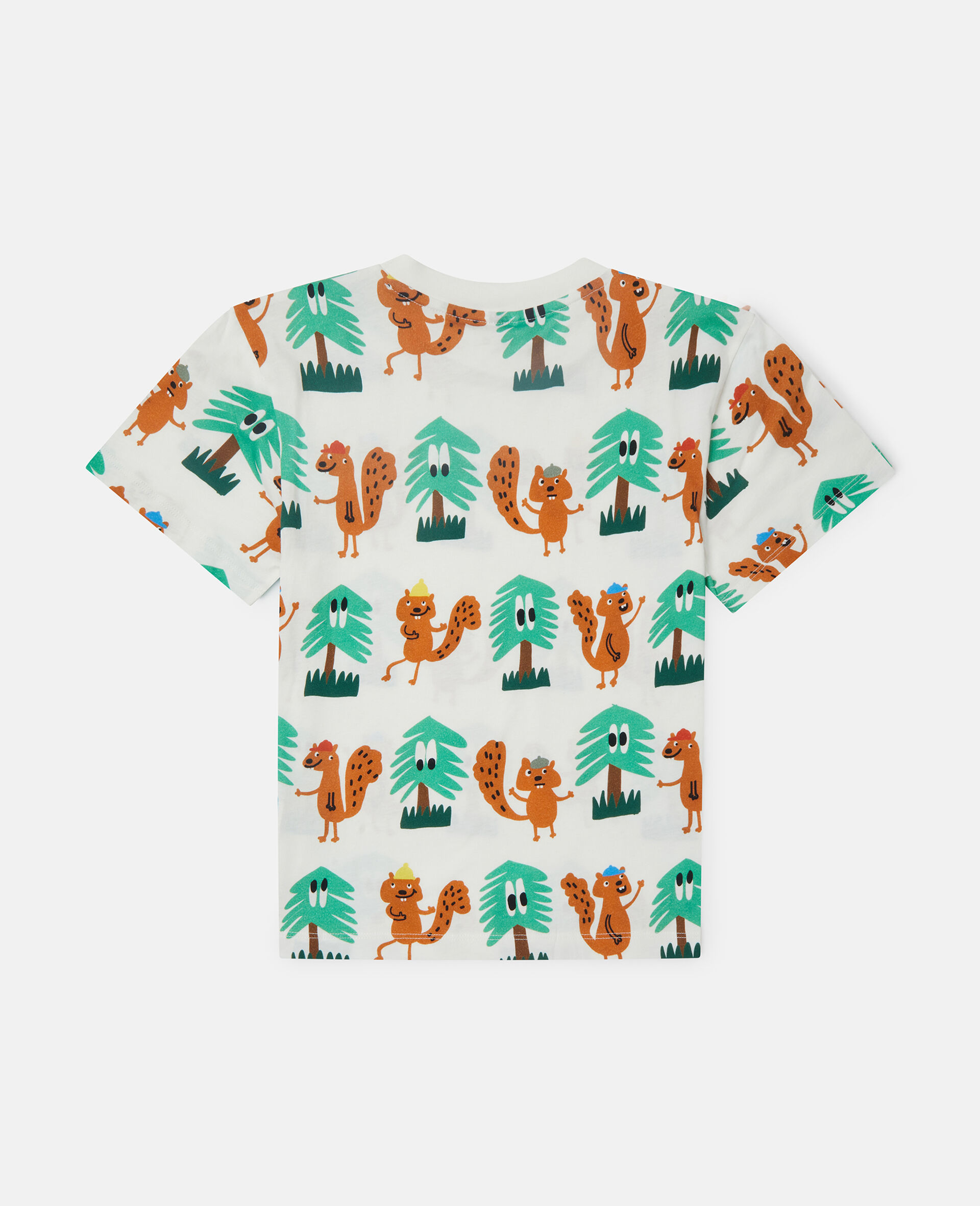 Squirrel Print T-Shirt-White-large image number 2
