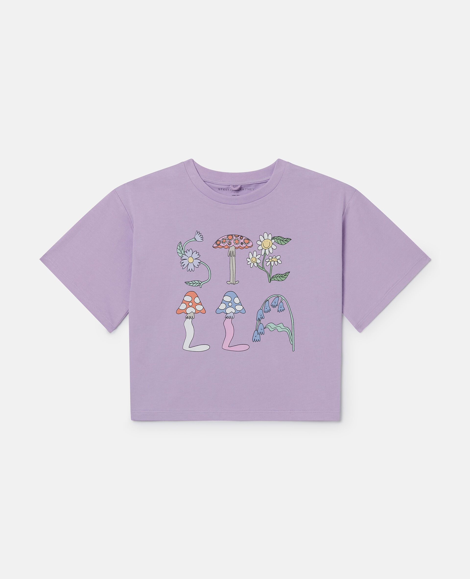 Stella Woodland Lettering Cropped T-Shirt-Purple-large image number 0