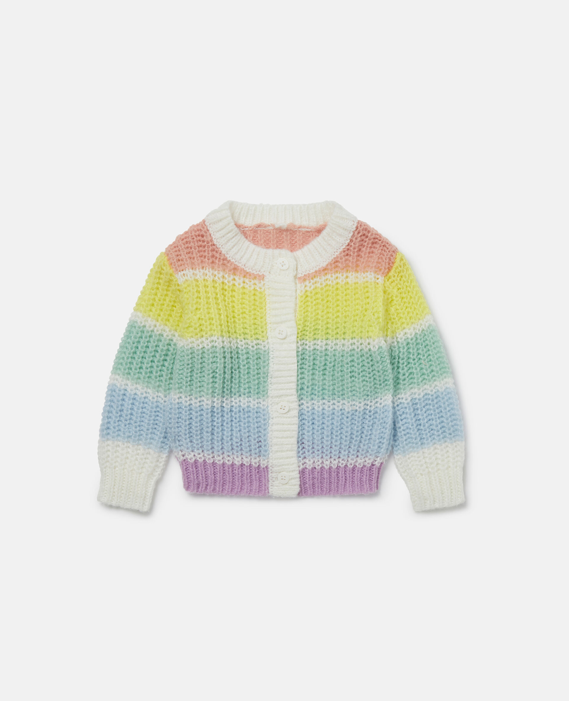 Cardigan a Righe Arcobaleno-Fantasia-large image number 0
