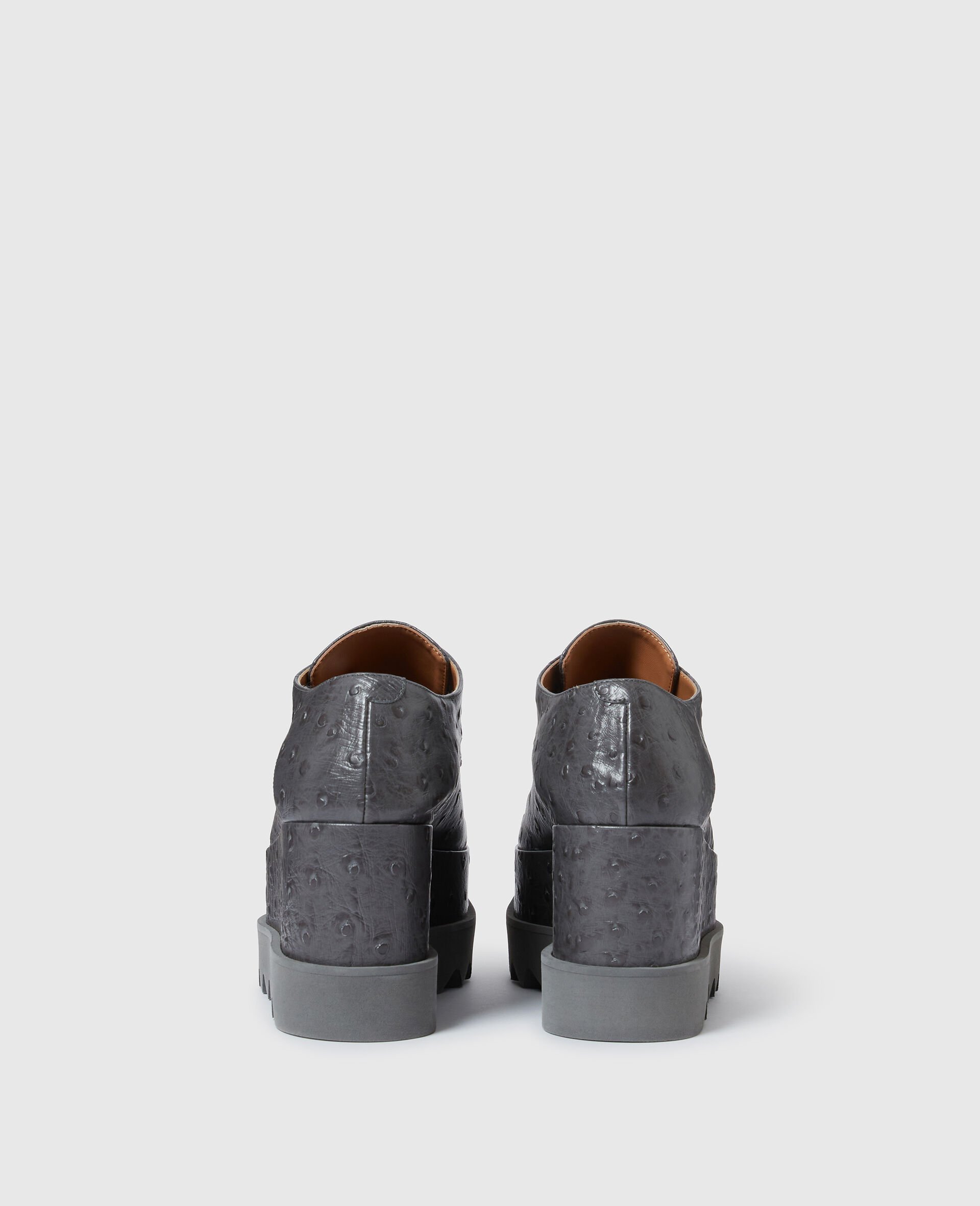 Elyse Ostrich Platform Shoes-Grey-large image number 3