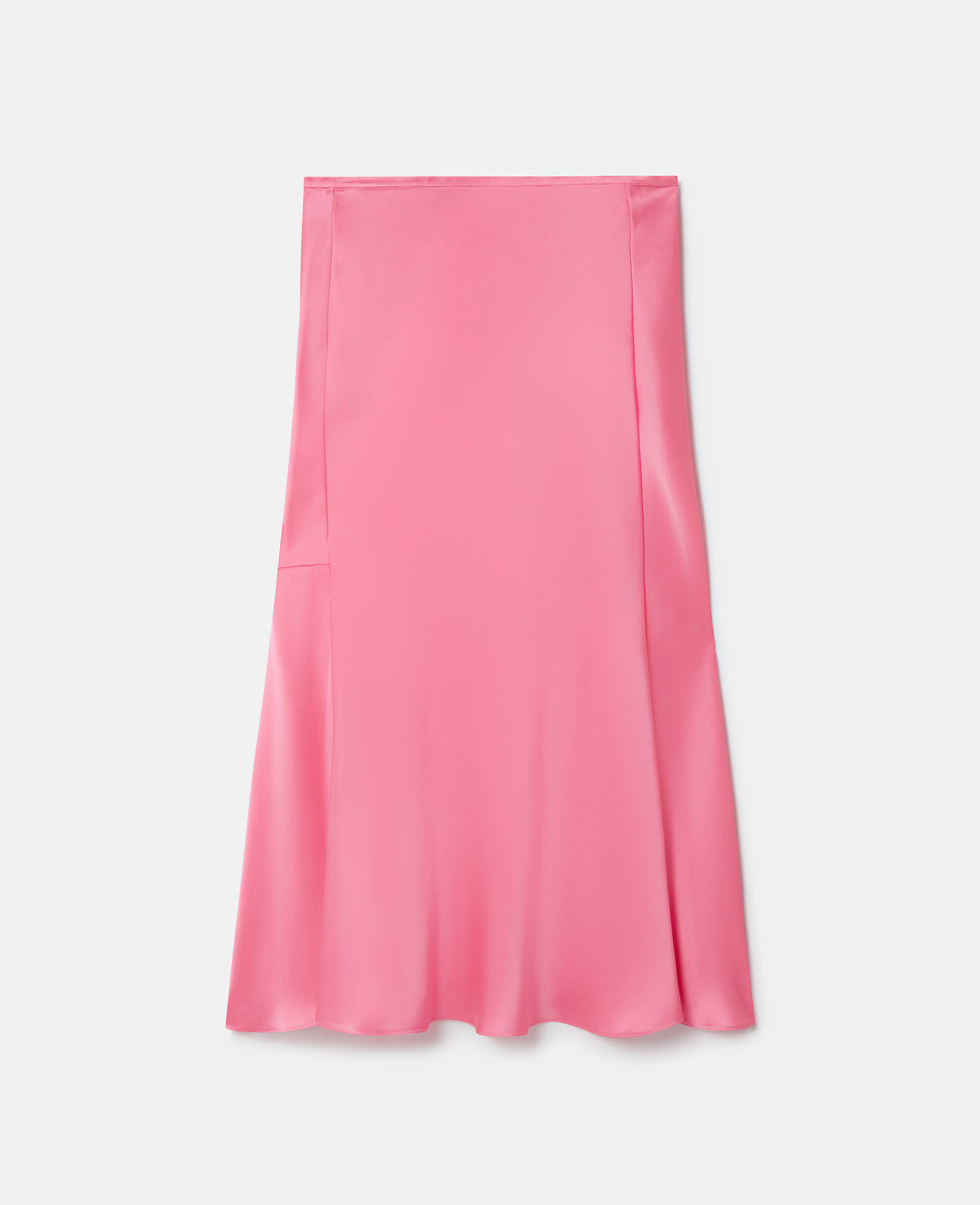 Women Bright Pink Double Satin Bias Cut Midi Skirt Stella McCartney SG