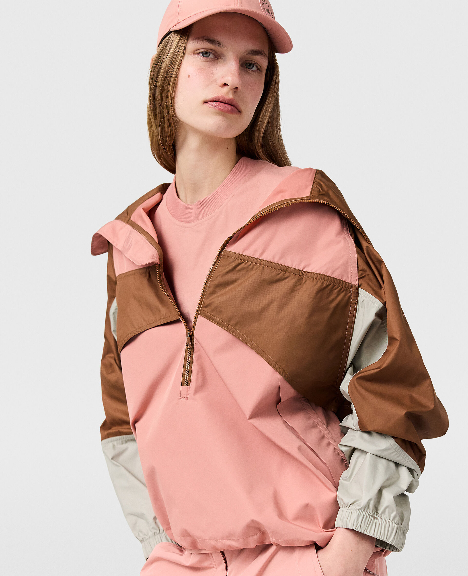 Hochgeschlossene TrueNature Jacke mit Eins&auml;tzen-Brown-large image number 5