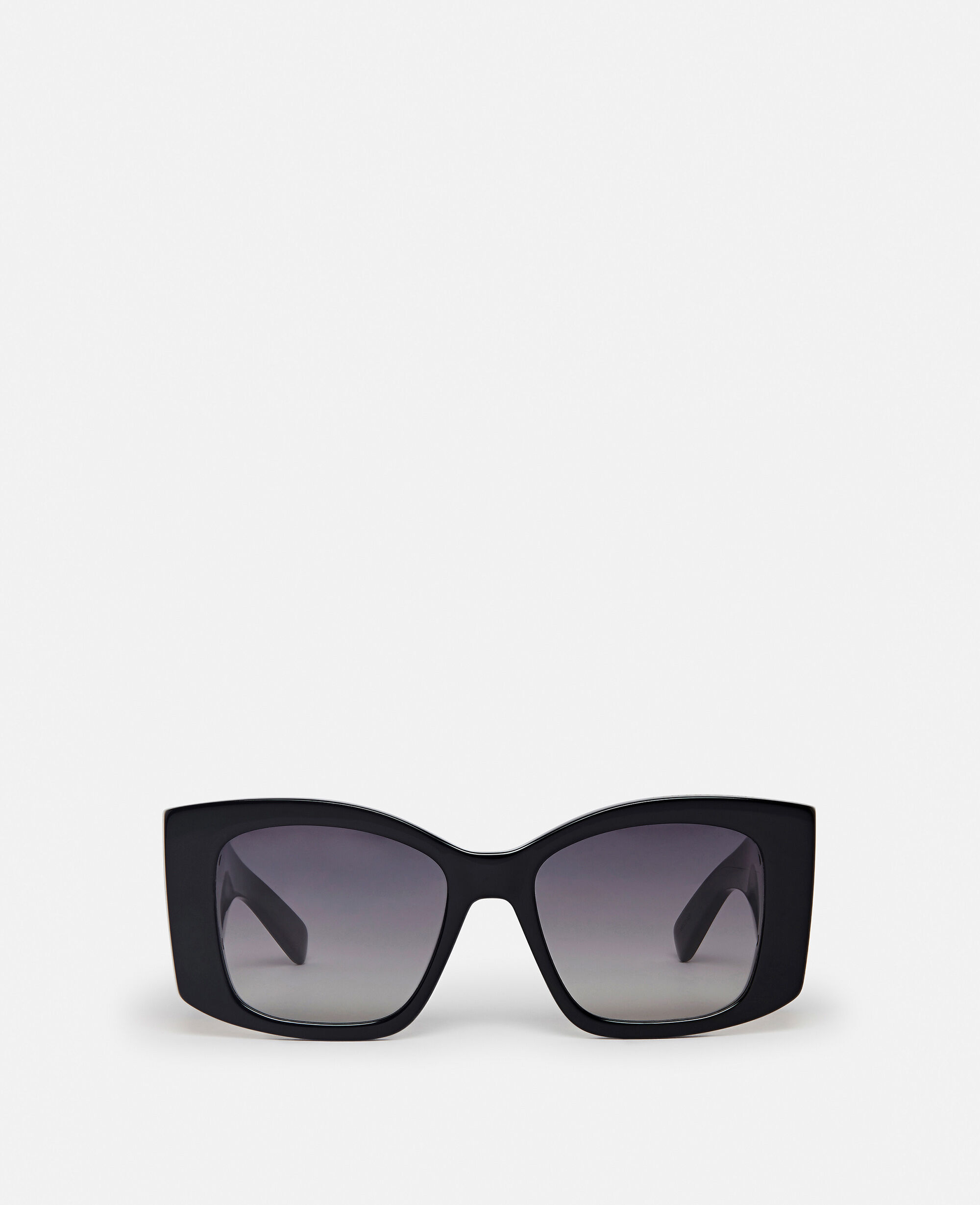 Women Shiny Black Falabella Square Sunglasses Stella McCartney US