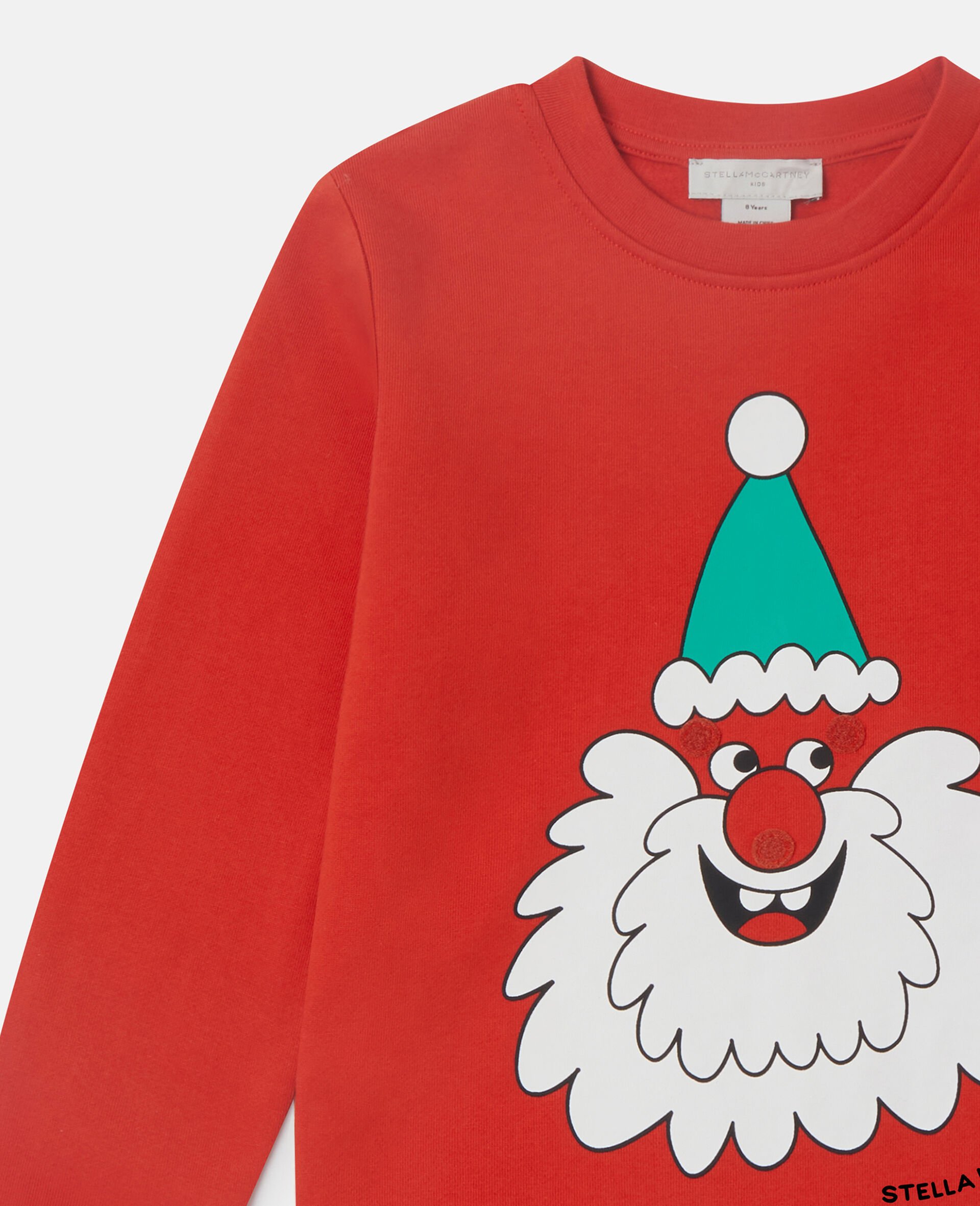 Santa Graphic Crewneck Sweatshirt-Red-medium Santa Graphic Crewneck Sweatshirt-Red-medium