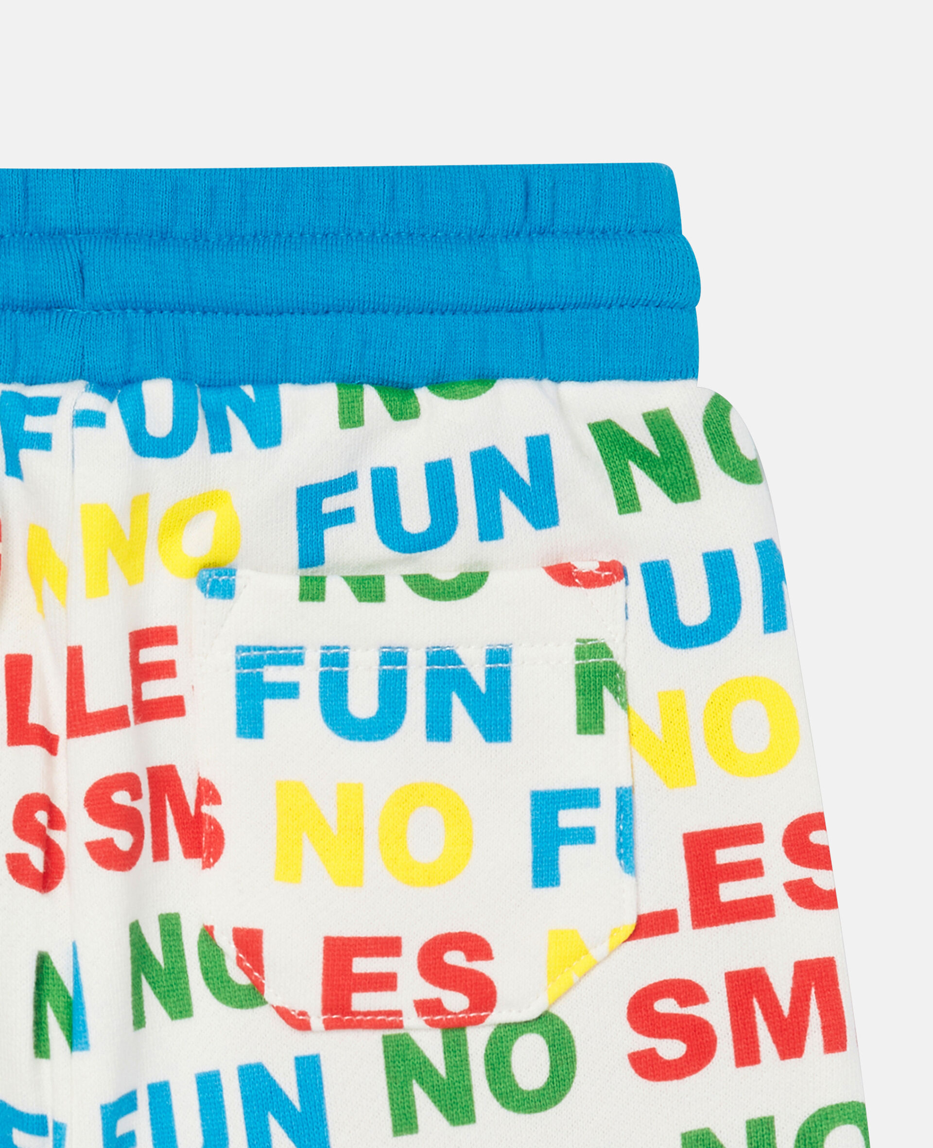 Cotton No Smiles No Fun Print Joggers-Multicolour-large image number 2