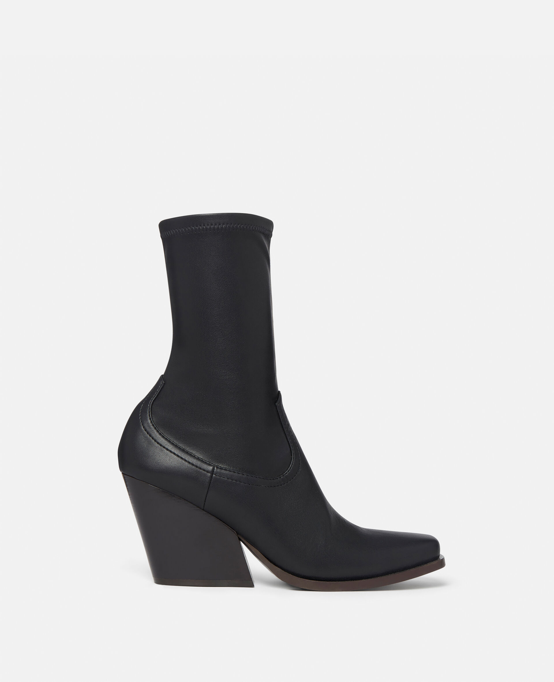 Cowboy Ankle Boots-Black-large image number 0