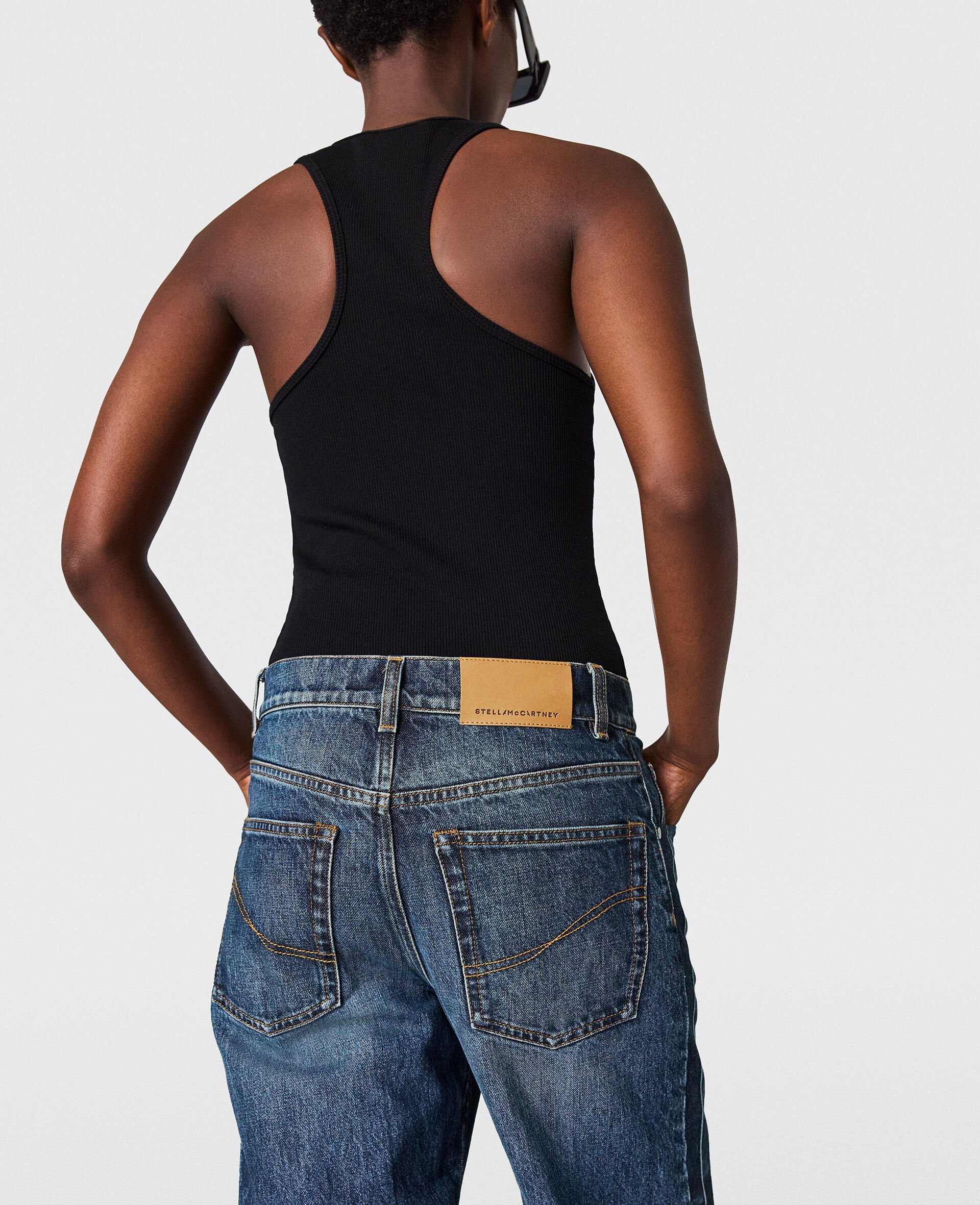 カムトゥギャザー スローガン タンクトップ-ブラック-large image number 3