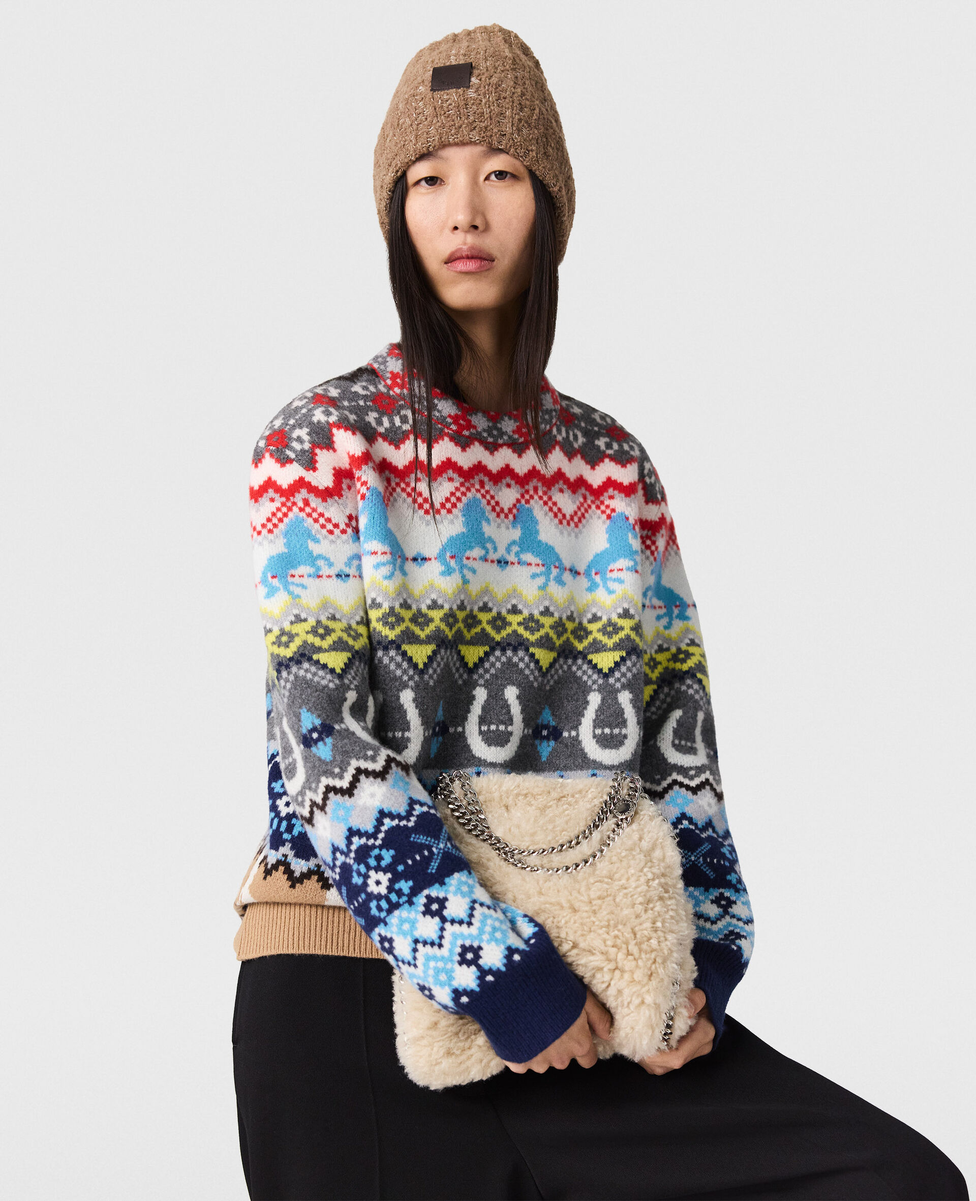 Fairisle Crewneck Sweater-Multicoloured-large Fairisle Crewneck Sweater-Multicoloured-large image number 3
