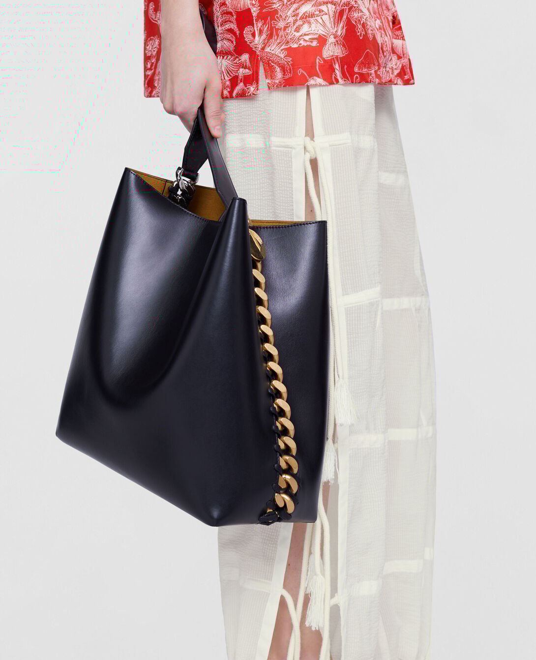 【STELLA MCCARTNEY】フレイム ホイップステッチ トートバッグ Women ミッドナイトブラック フレイム ホイップステッチ トート