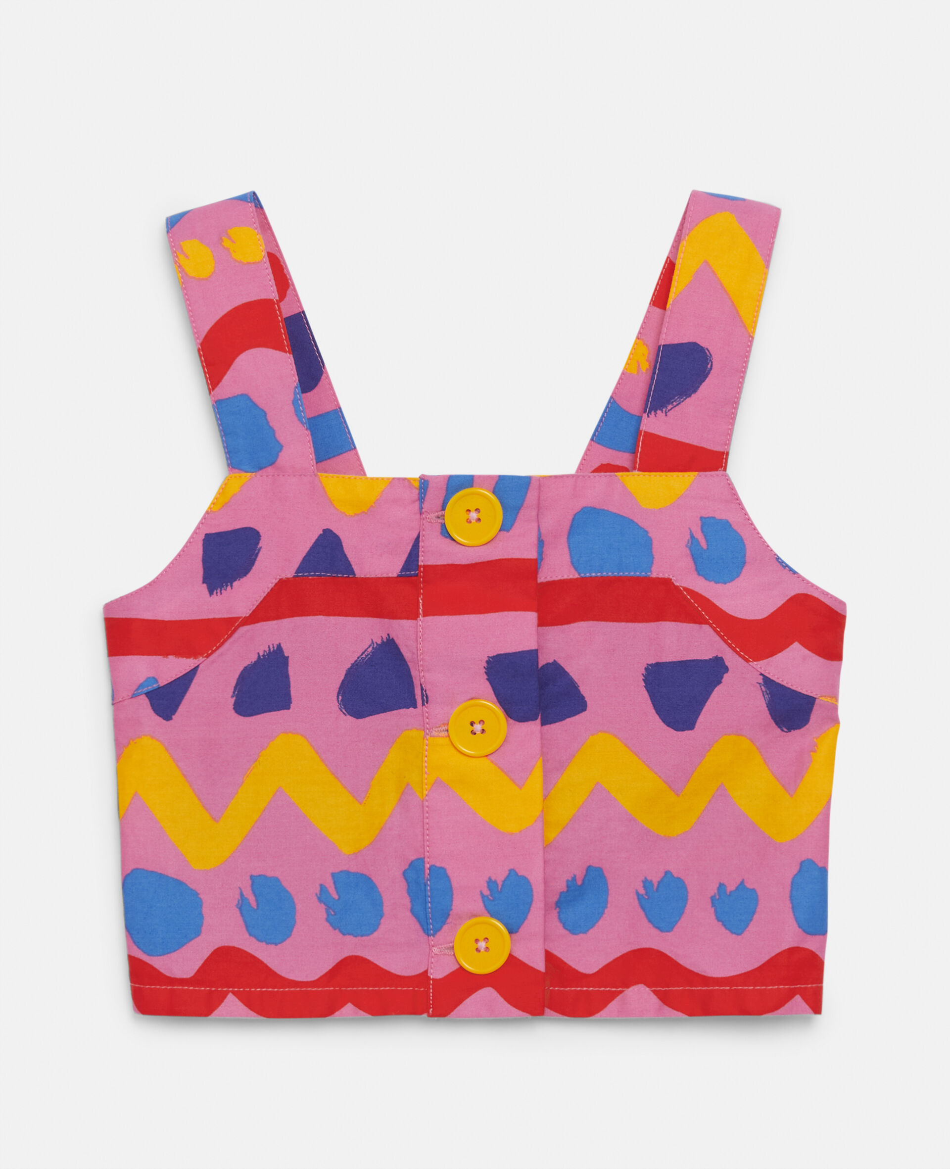 Striped Satin Cotton Top-Multicoloured-large image number 0