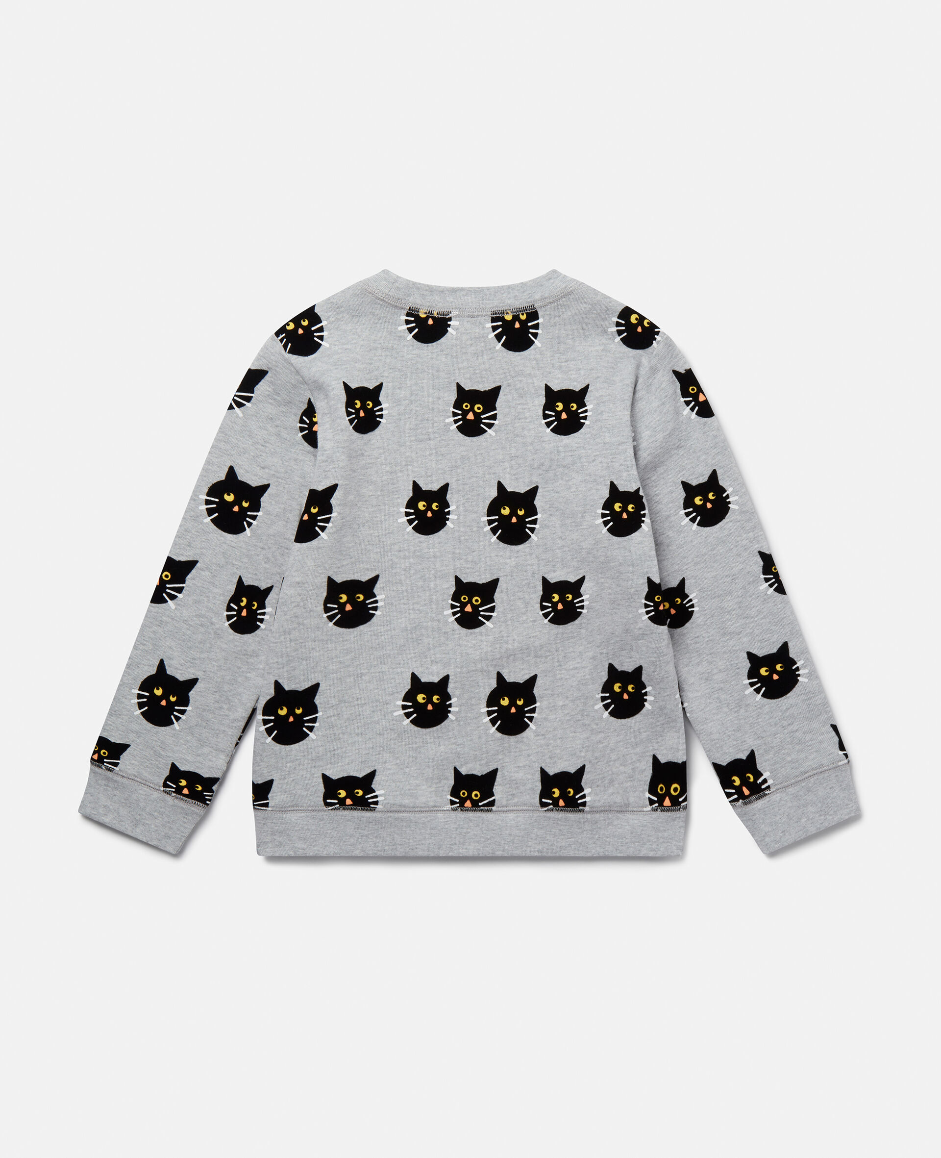 スプーキー キャット パターン スウェットシャツ-グレー-large スプーキー キャット パターン スウェットシャツ-グレー-large image number 2