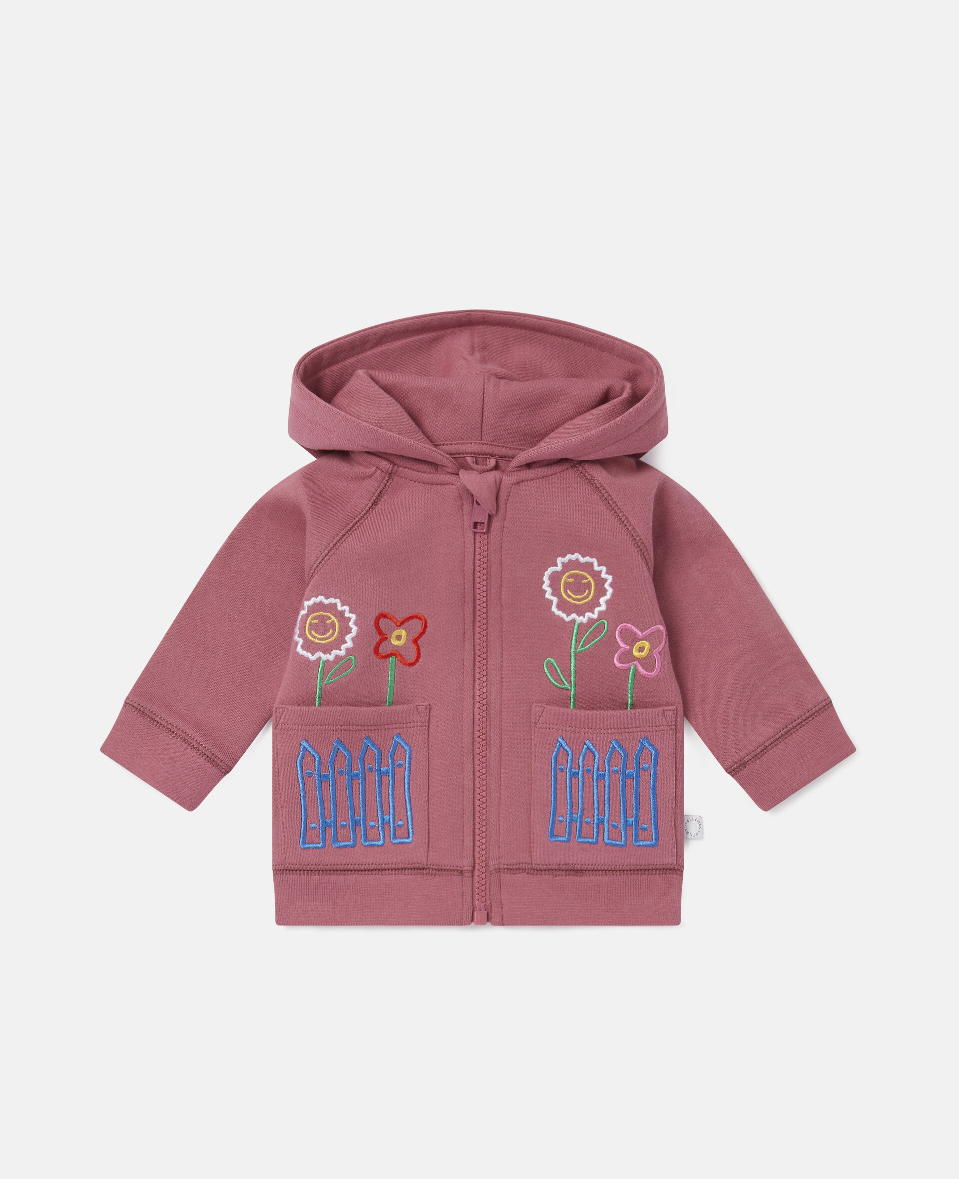 Garden Fleece Hoodie-Red-medium