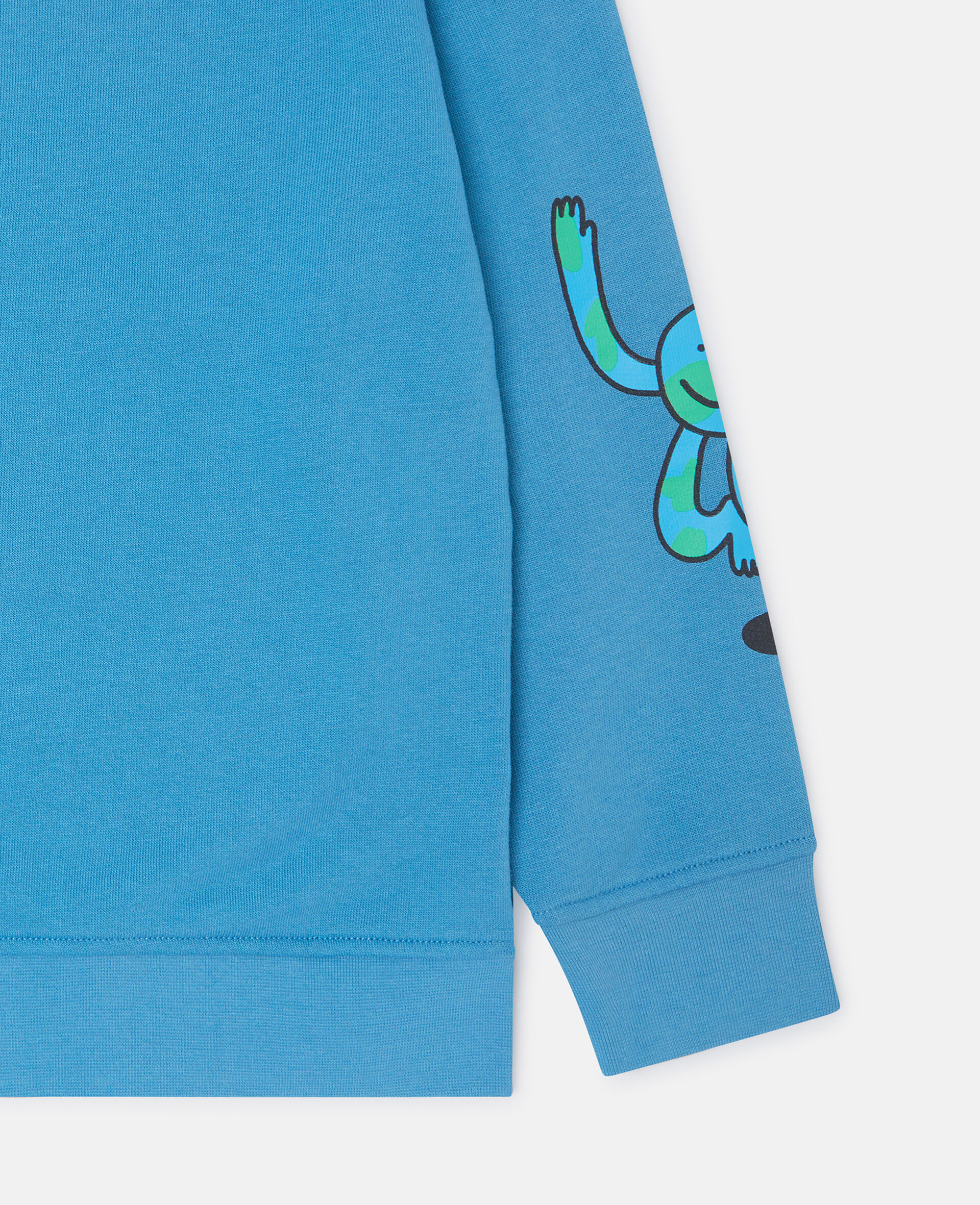 Earth Friends Graphic Crewneck Sweatshirt-Blue-large image number 3