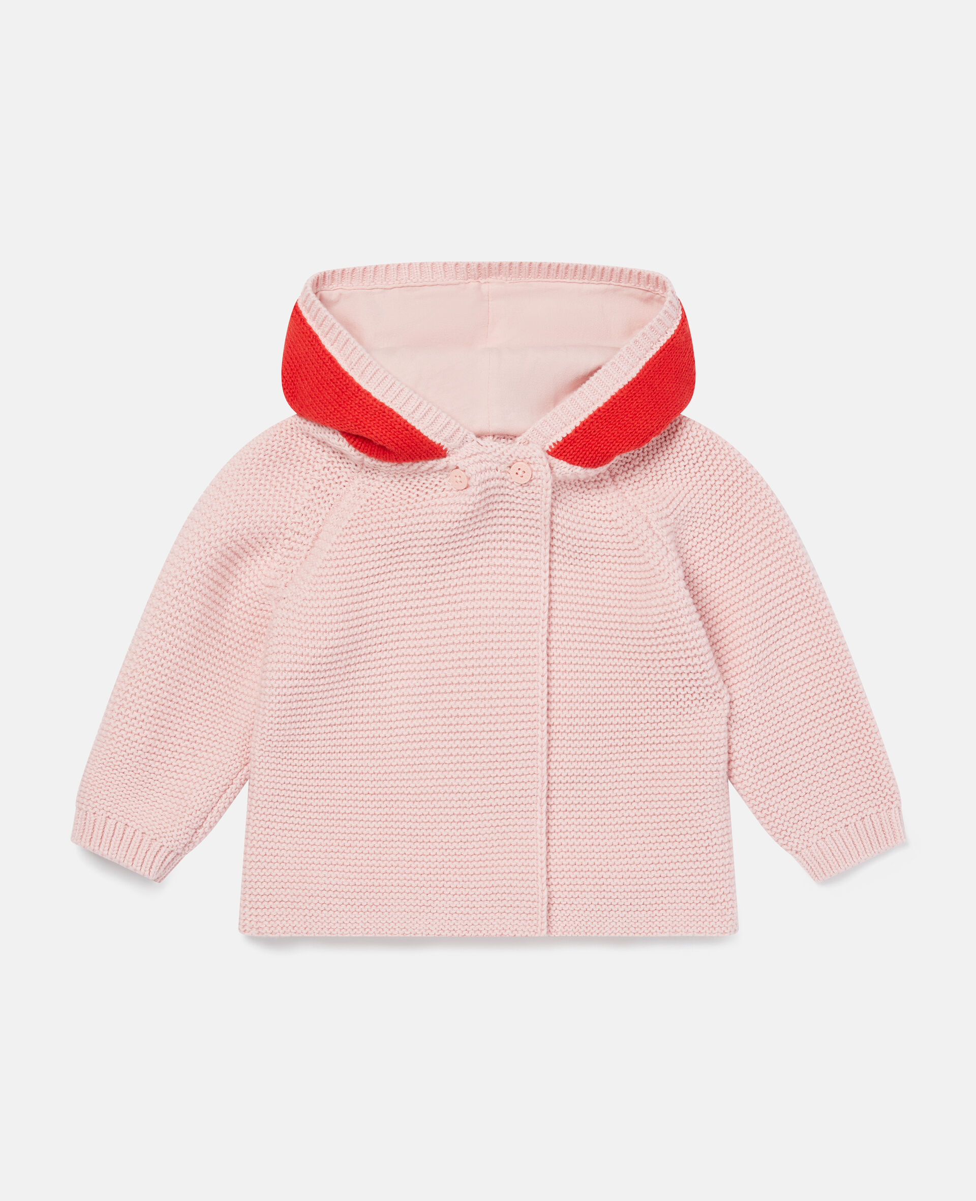 Mushroom Dot Knit Intarsia Cardigan-Pink-large image number 0