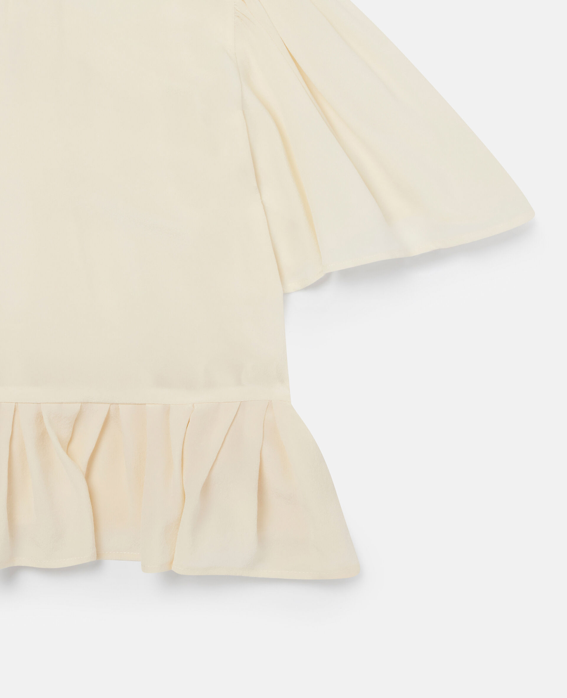 Silk Bow Patch Top-White-large image number 2