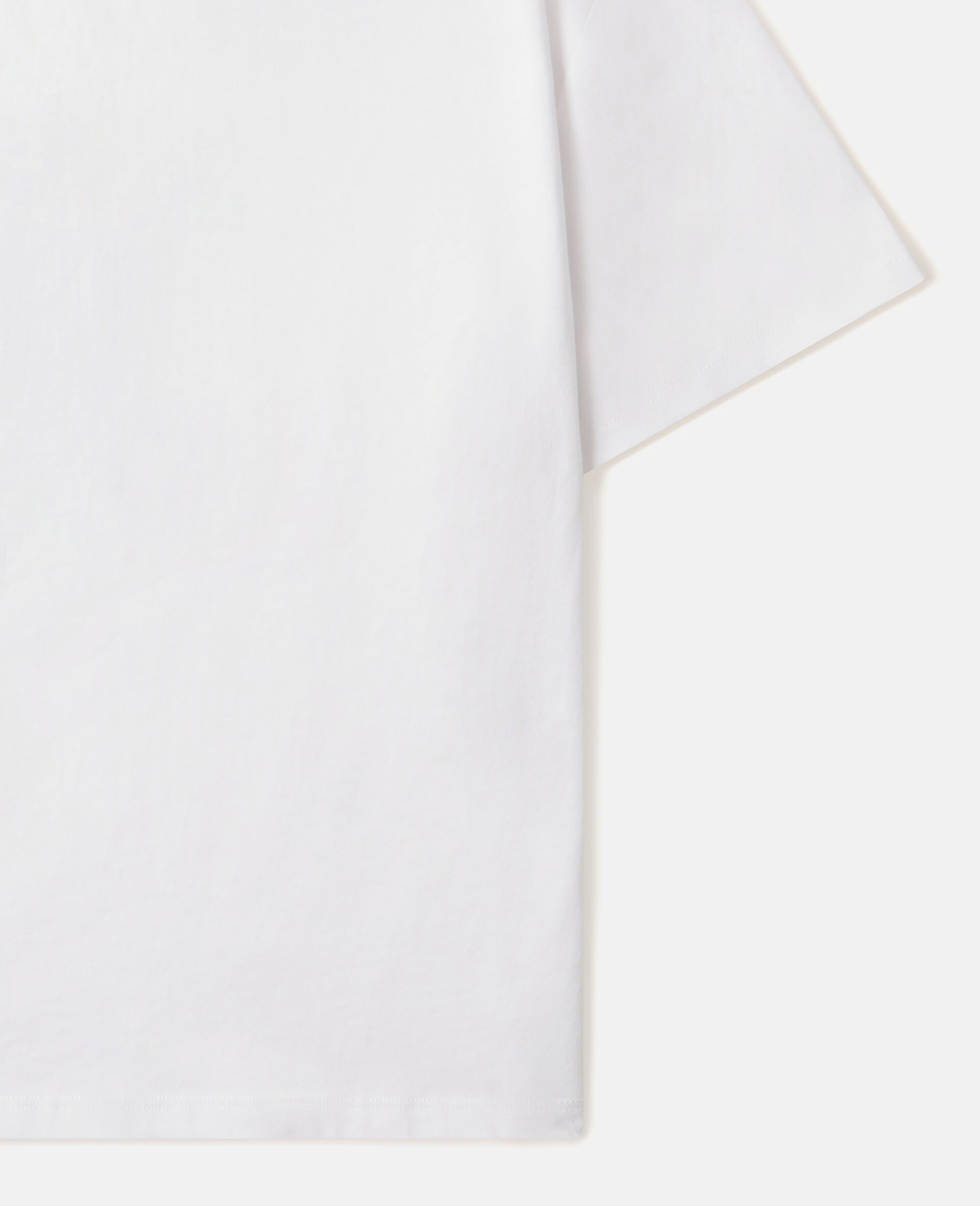 S-Wave Logo Motif T-Shirt-White-large image number 3