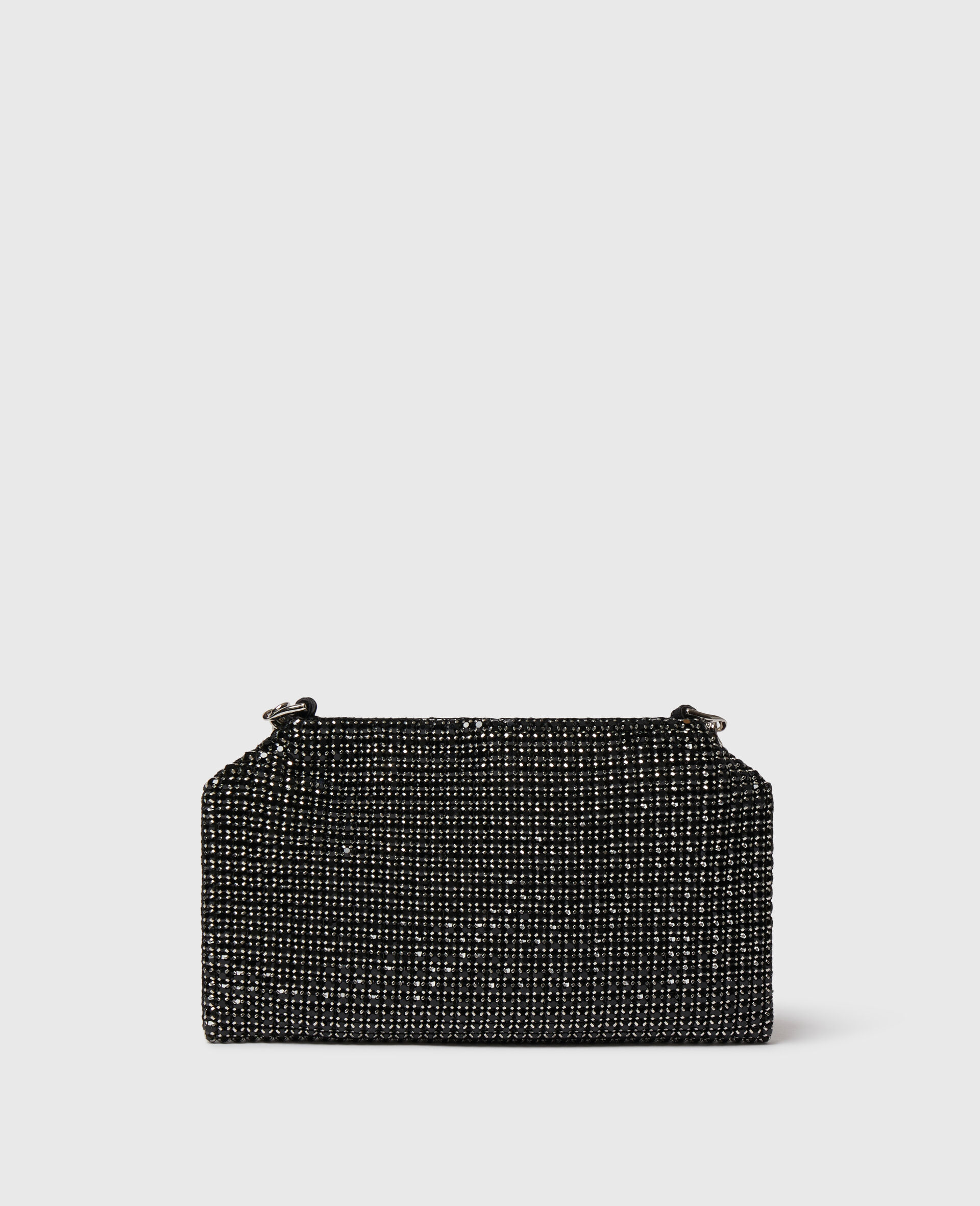 Sac a bandouliere en mesh a cristaux Falabella-Silver-large image number 4