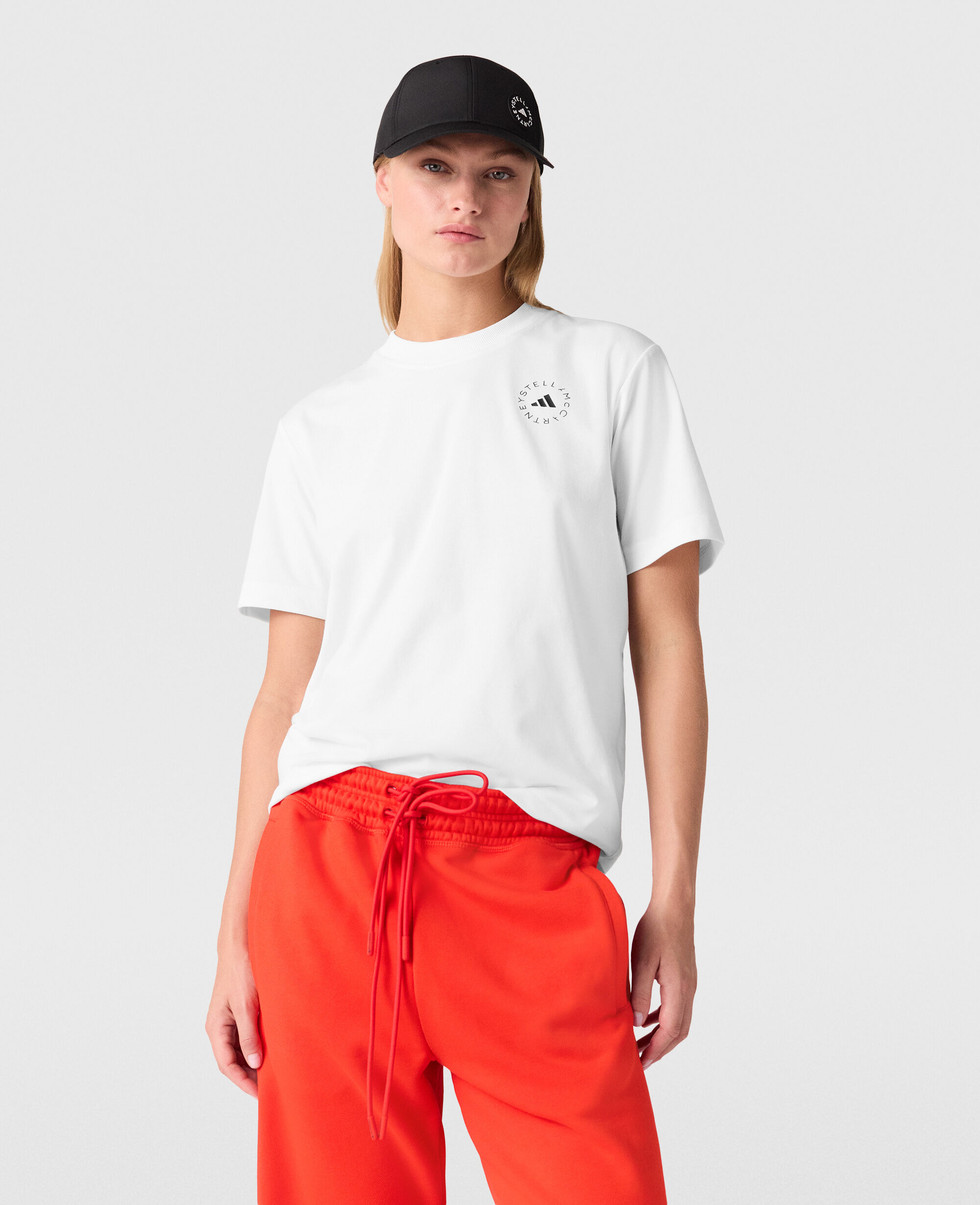 Women Pure white Logo Classic T-Shirt | Stella McCartney US