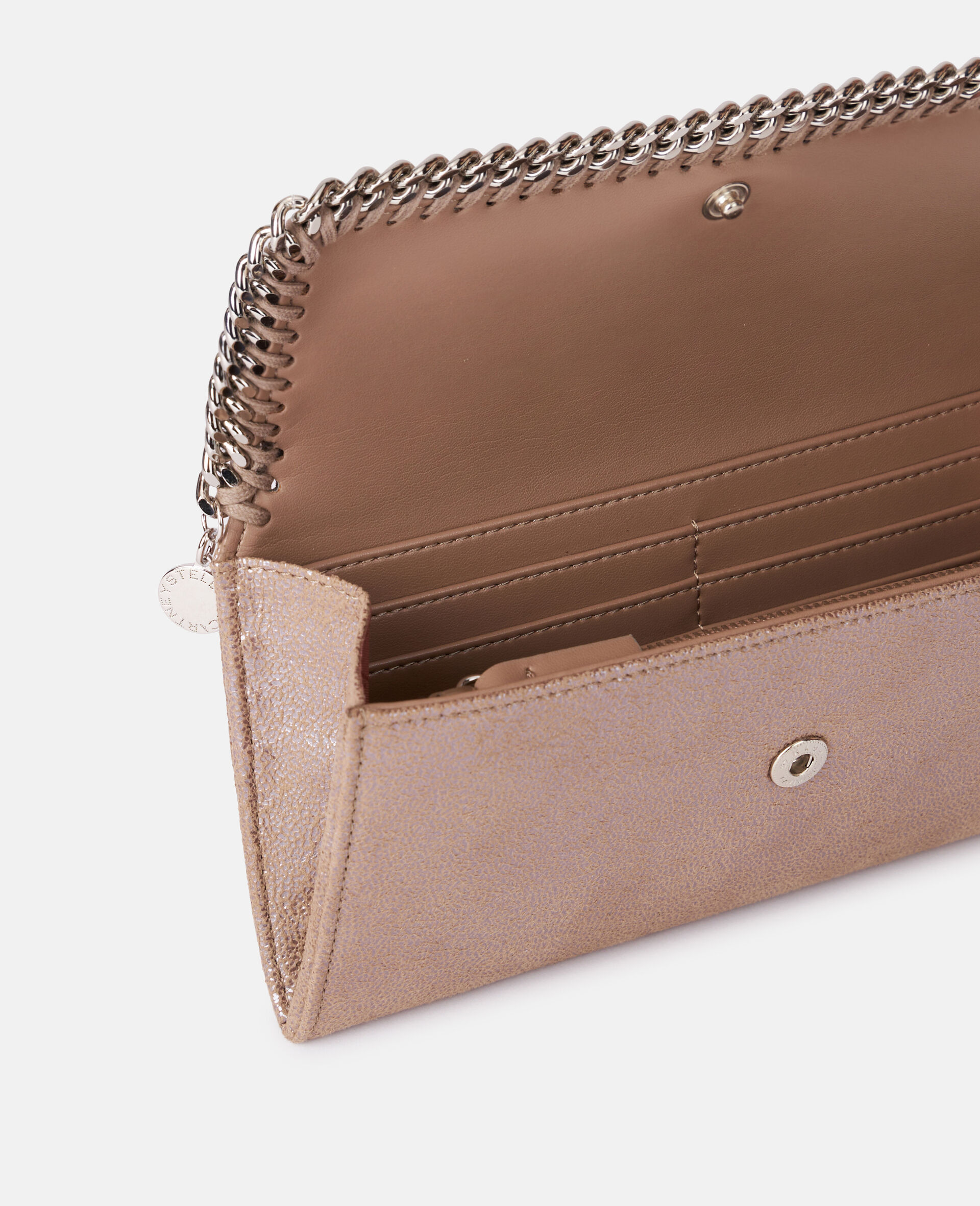 Falabella Flap Continental Pearlescent Wallet-Pink-large image number 3