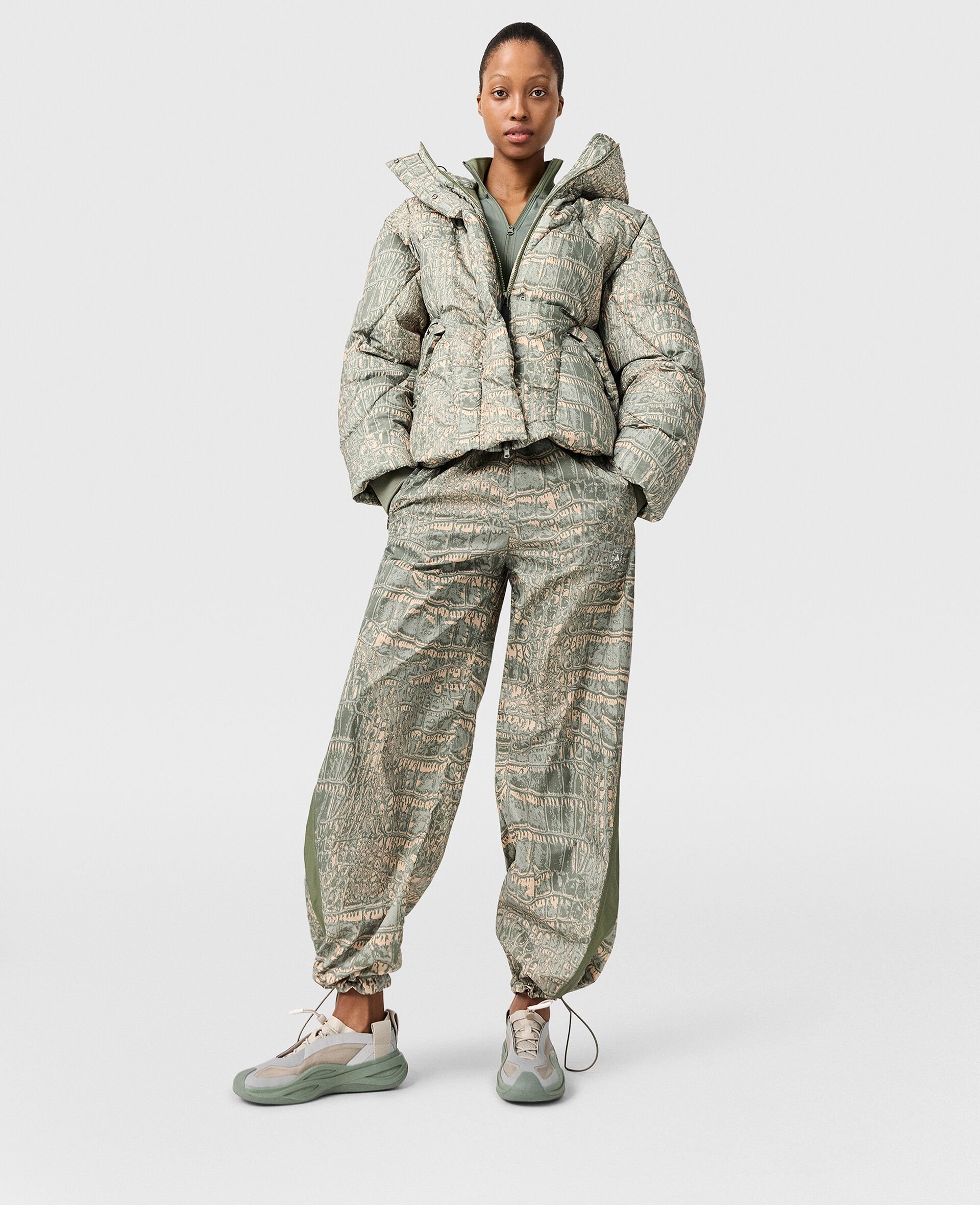 TrueNature Graphic Print Padded Hooded Jacket-Beige-large image number 5