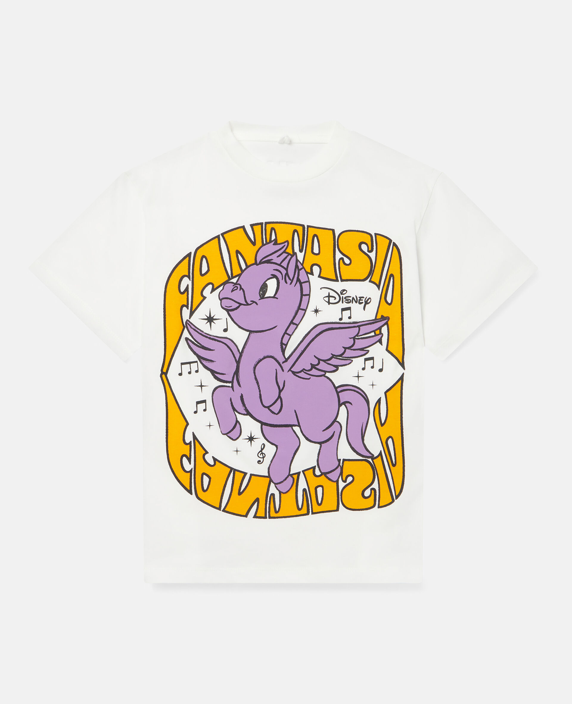 Fantasia Pegasus Print Cotton T‐shirt-White-large image number 0
