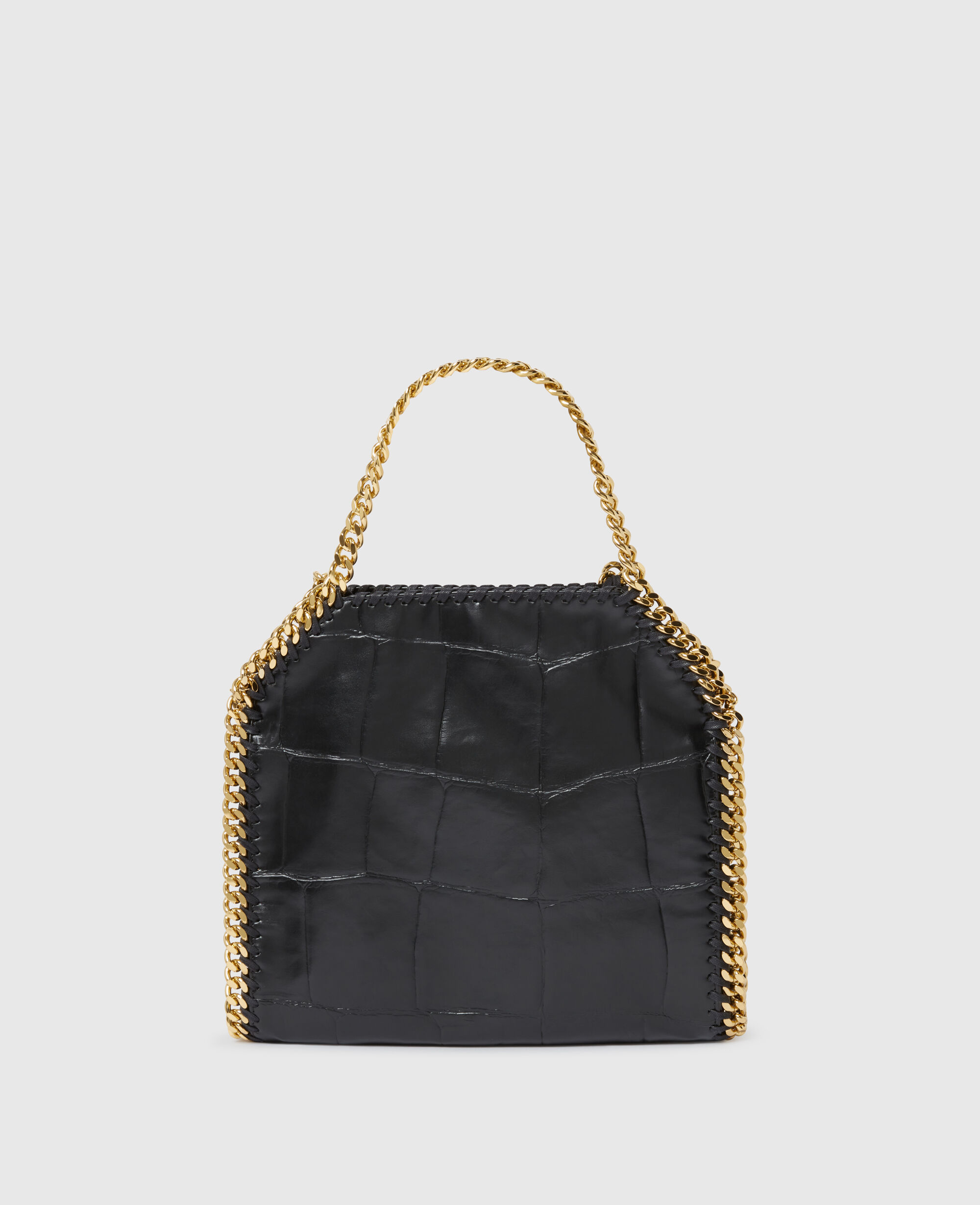 Women Black Falabella Crocodile-Embossed Mini Tote | Stella