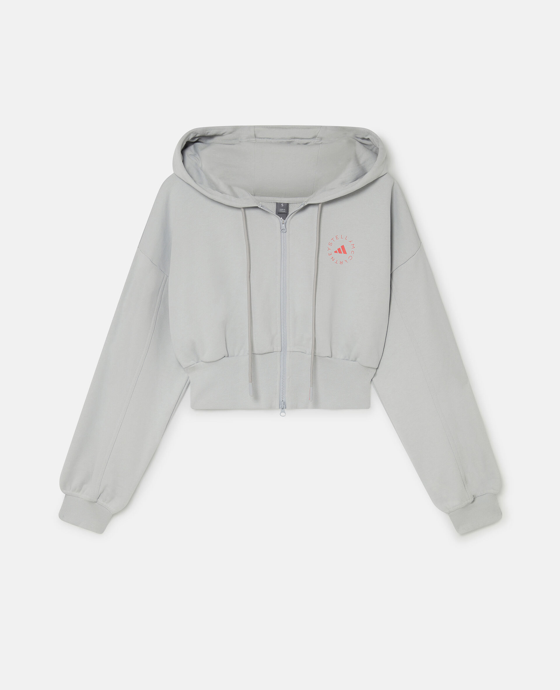 TrueCasuals Cropped Hoodie-Grey-large image number 0
