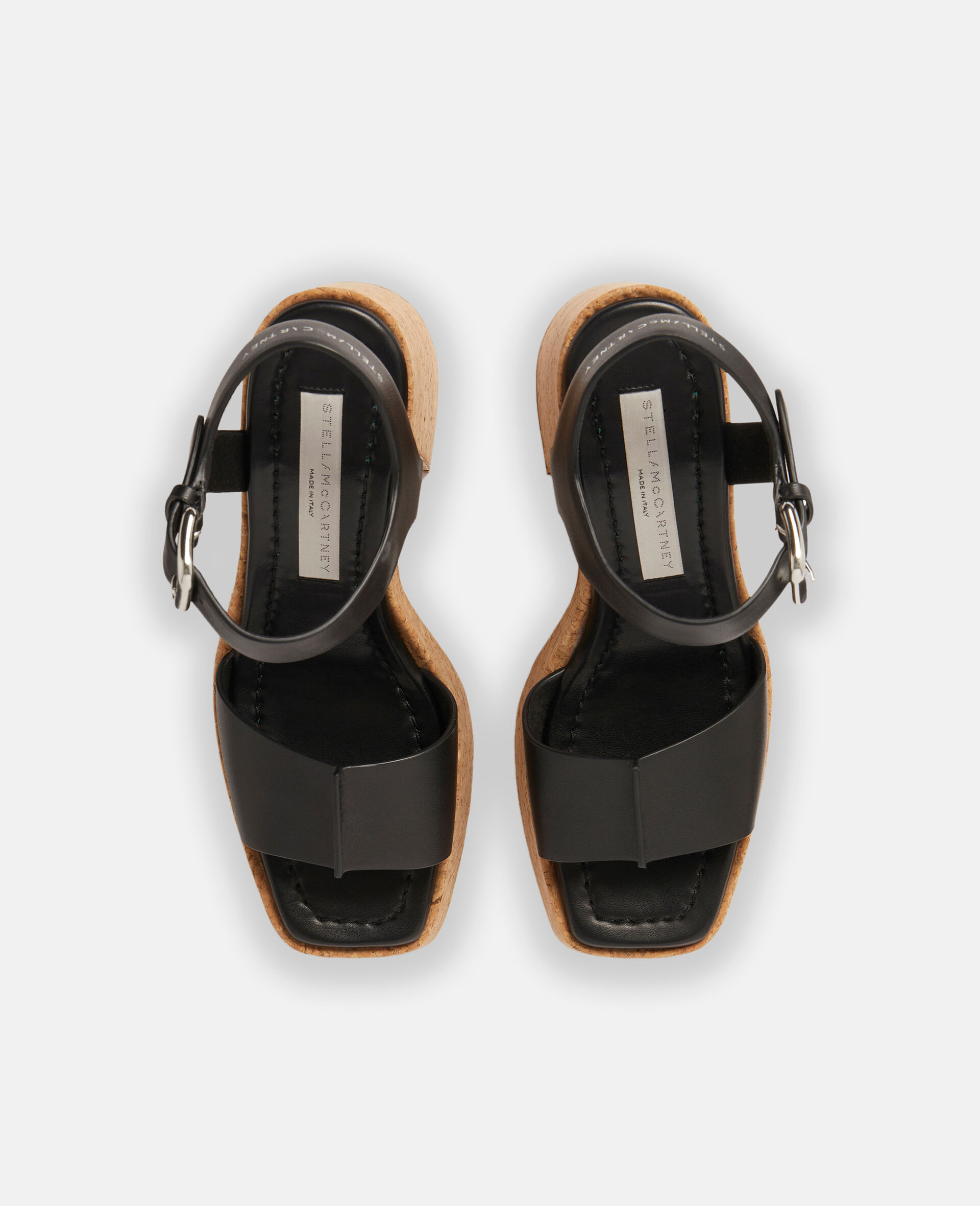 Skyla Buckled Platform Sandals-Black-large image number 3