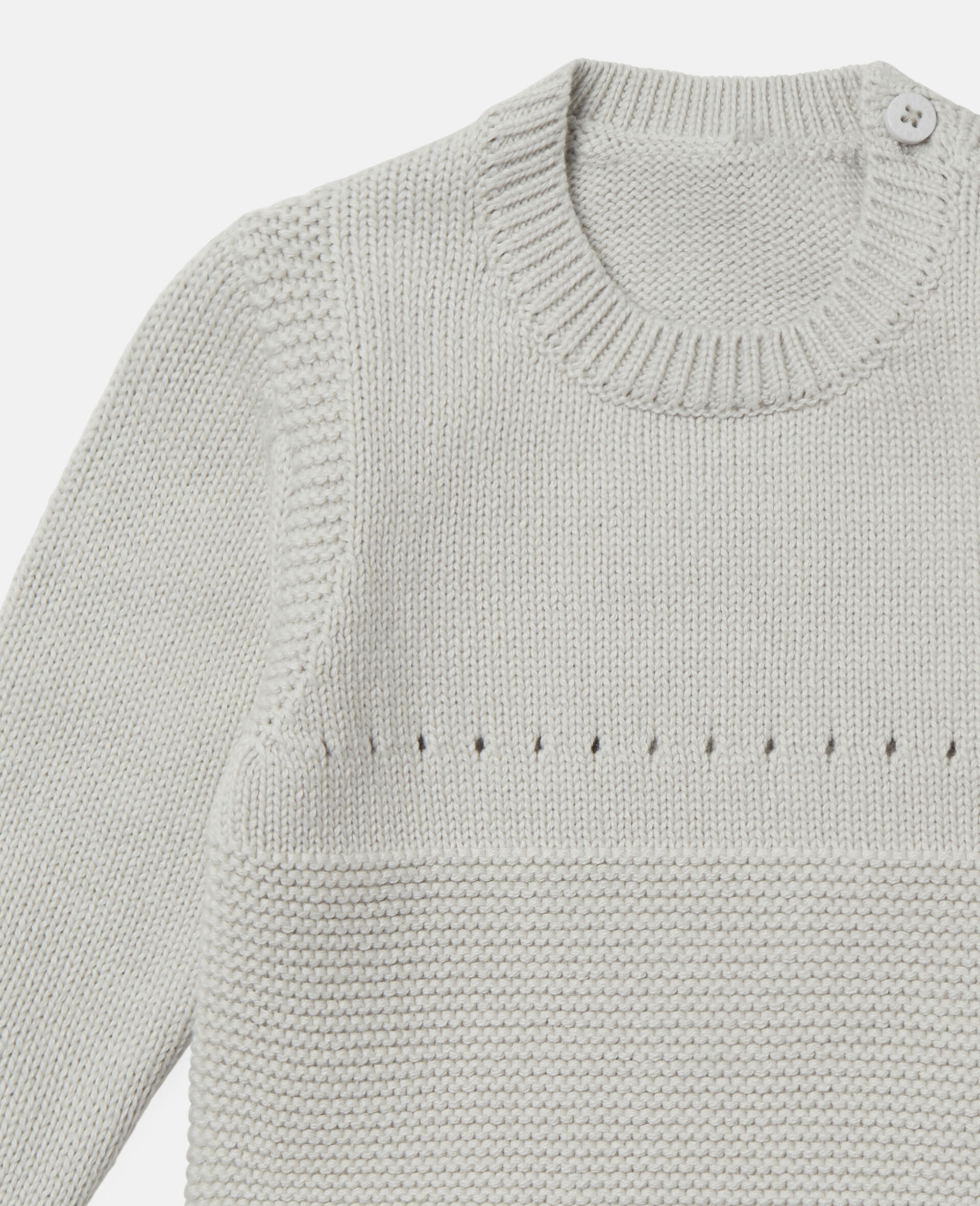 Dalmatian Intarsia Knit Sweater-Grey-medium