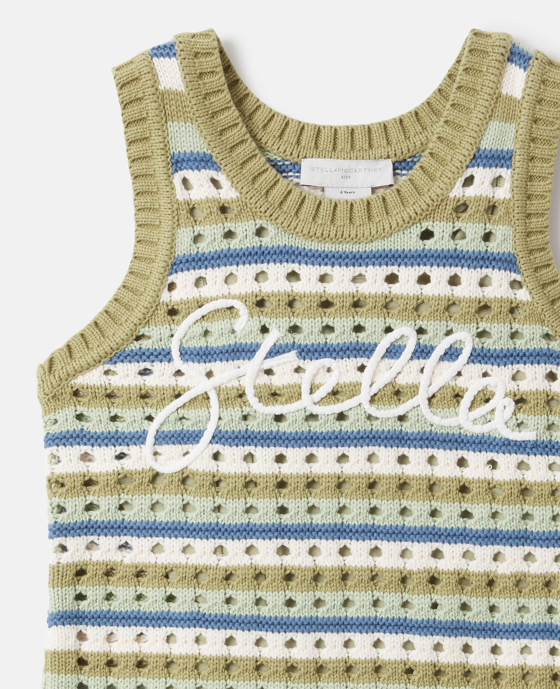 Striped Knit Tank Dress-Multicolour-medium