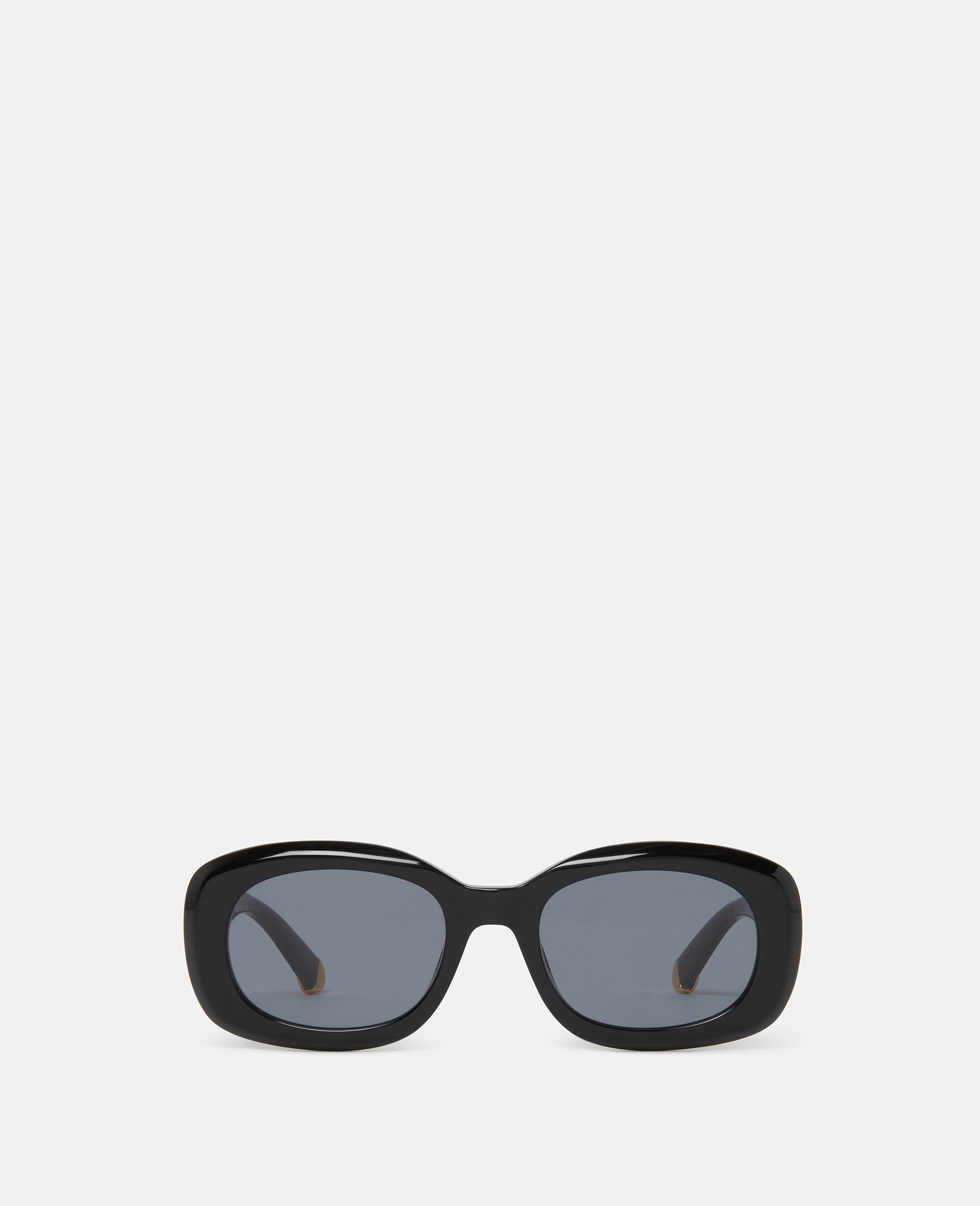 Chunky Oval Sunglasses-Black-medium