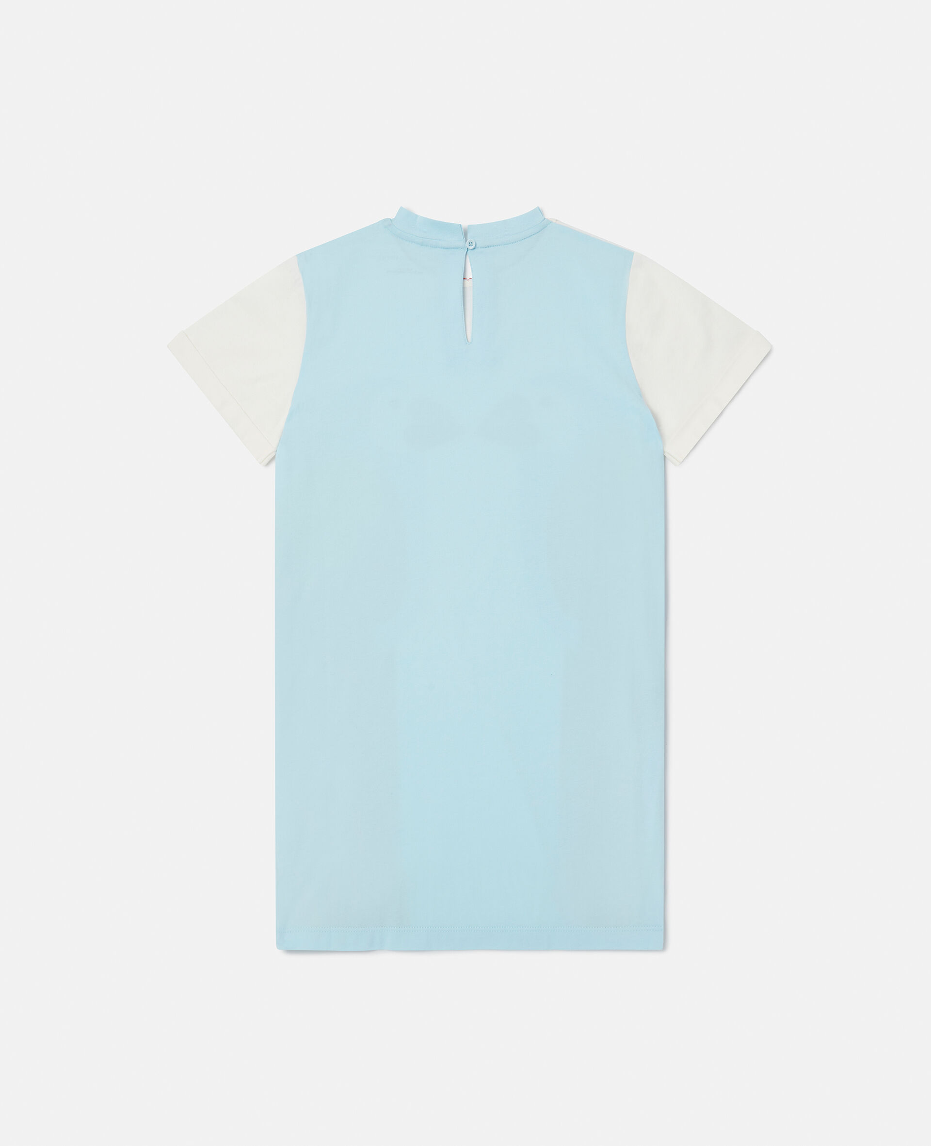 Palm Tree Print Dress-White-large image number 2