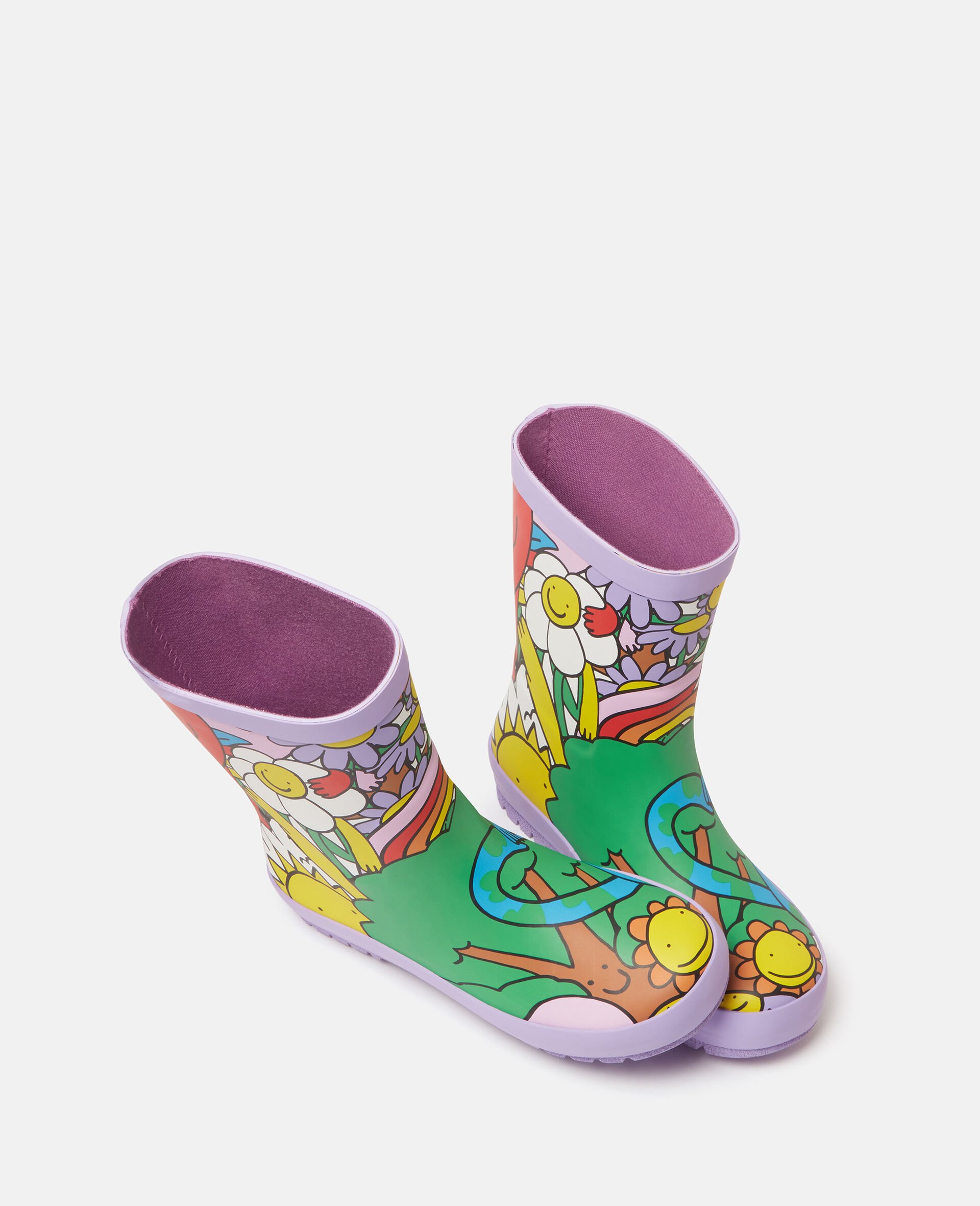 Earth Friends Graphic Wellies-Multicolour-large image number 4