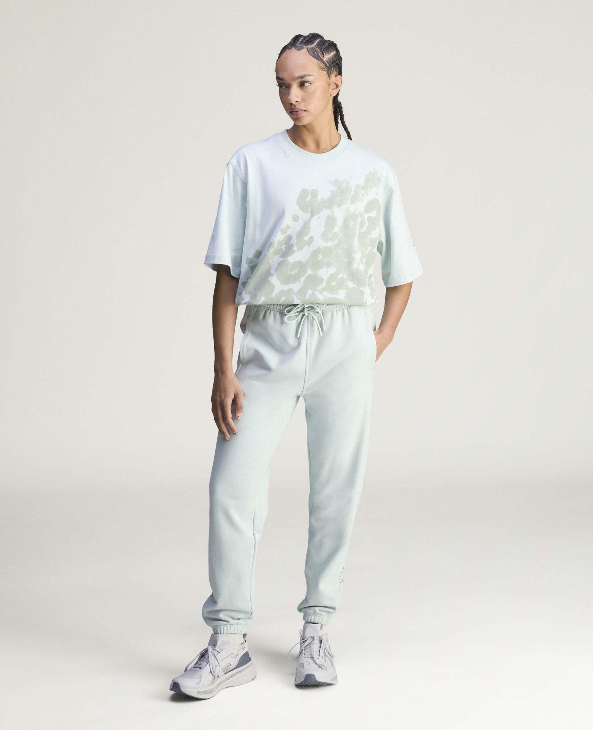 LogoOversized Leopard Print T-Shirt-Green-large image number 5