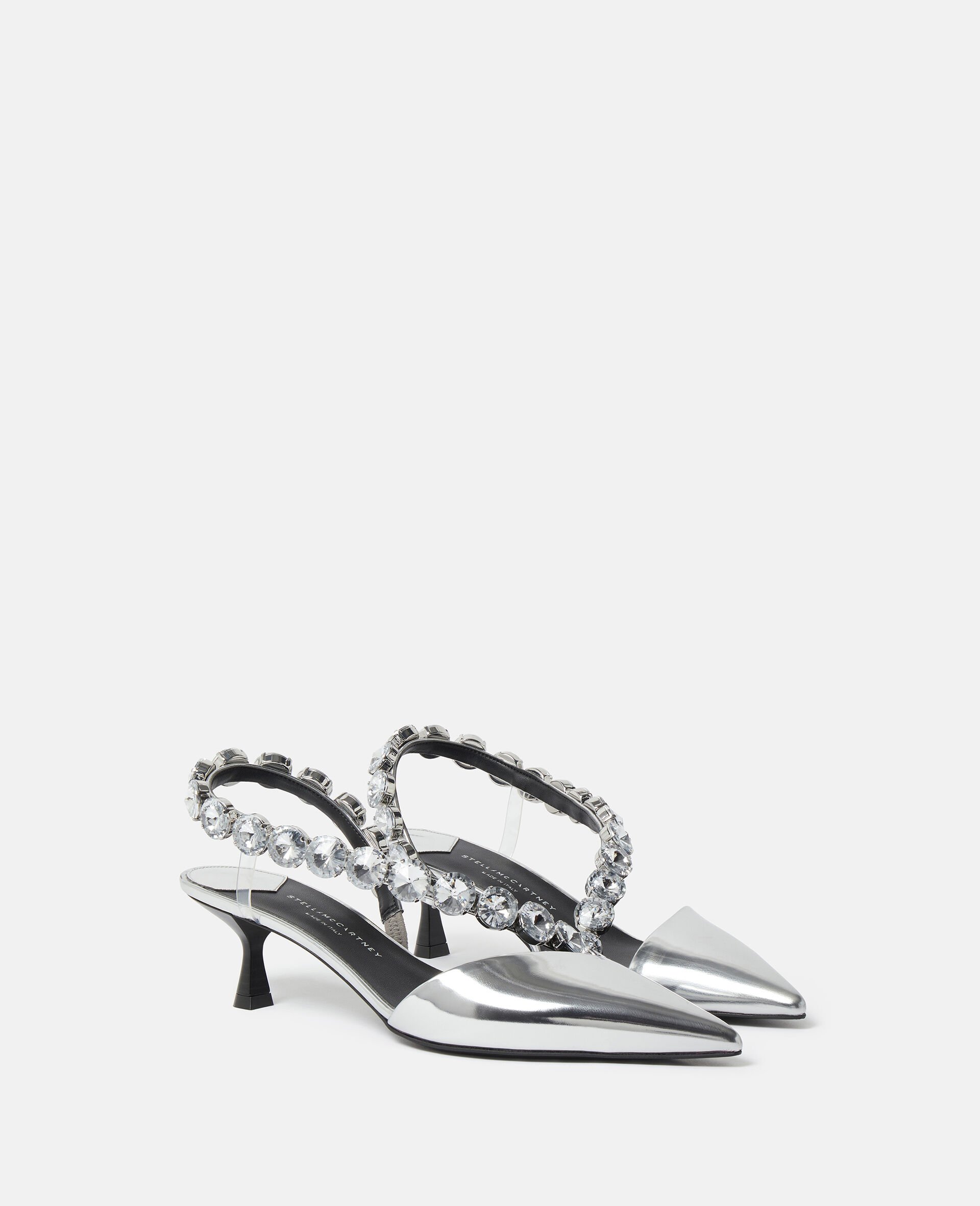 Stella Iconic Crystal D'Orsay Kitten Heels-Silver-medium