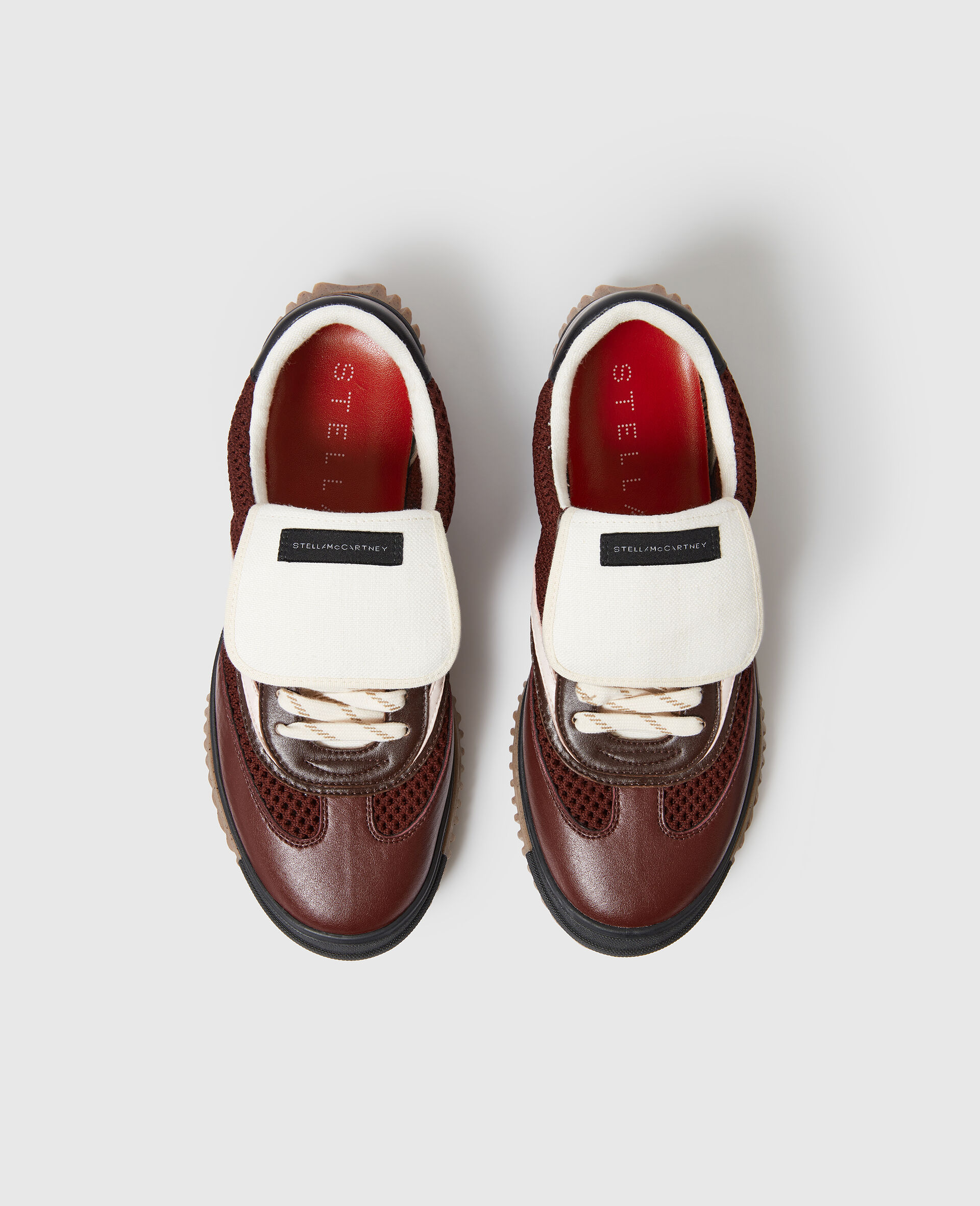 S-Wave Sport Mesh Panelled Sneakers-Red-large image number 3