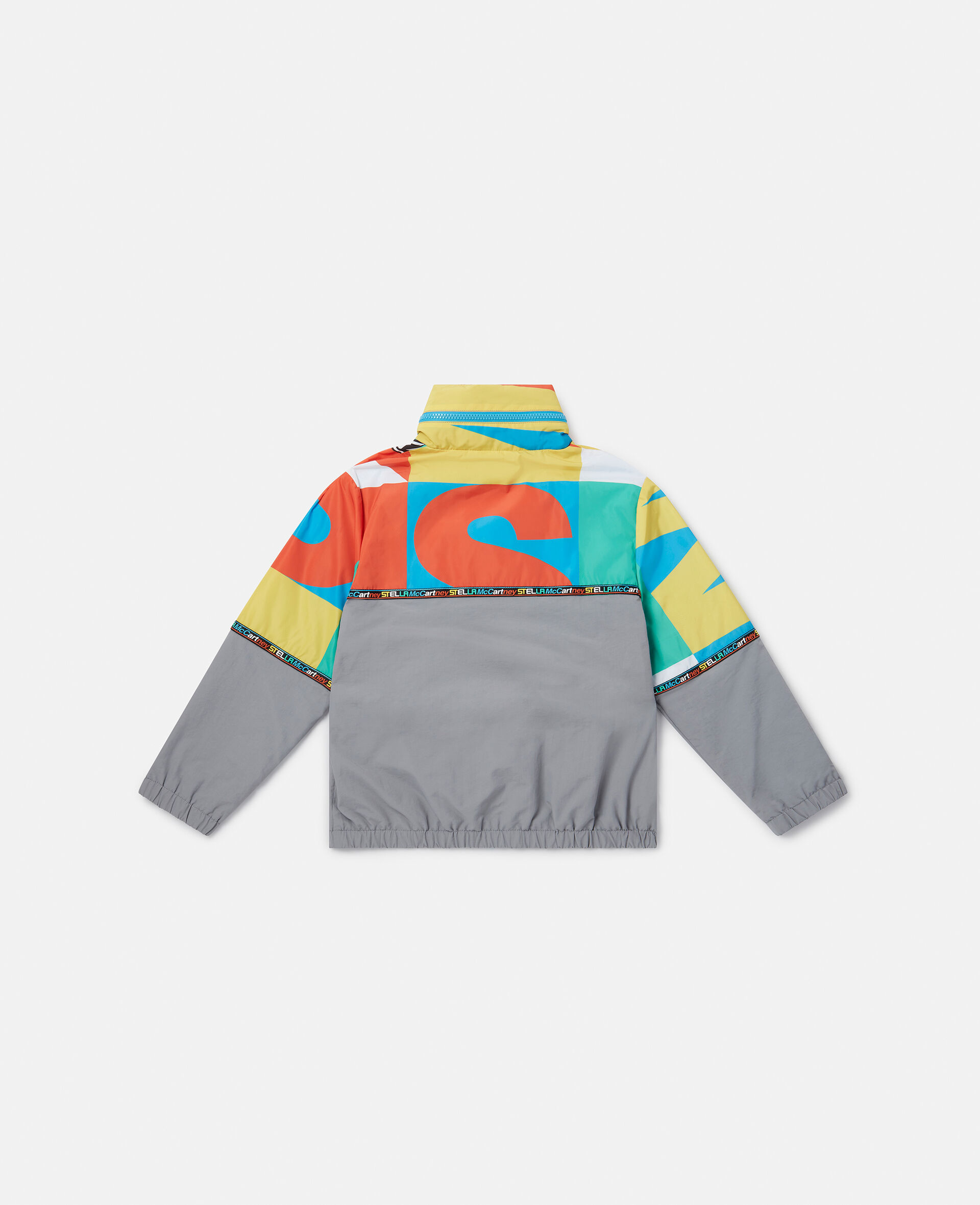 SMC Logo Colourblock Active Hooded Jacket-Grey-large image number 2