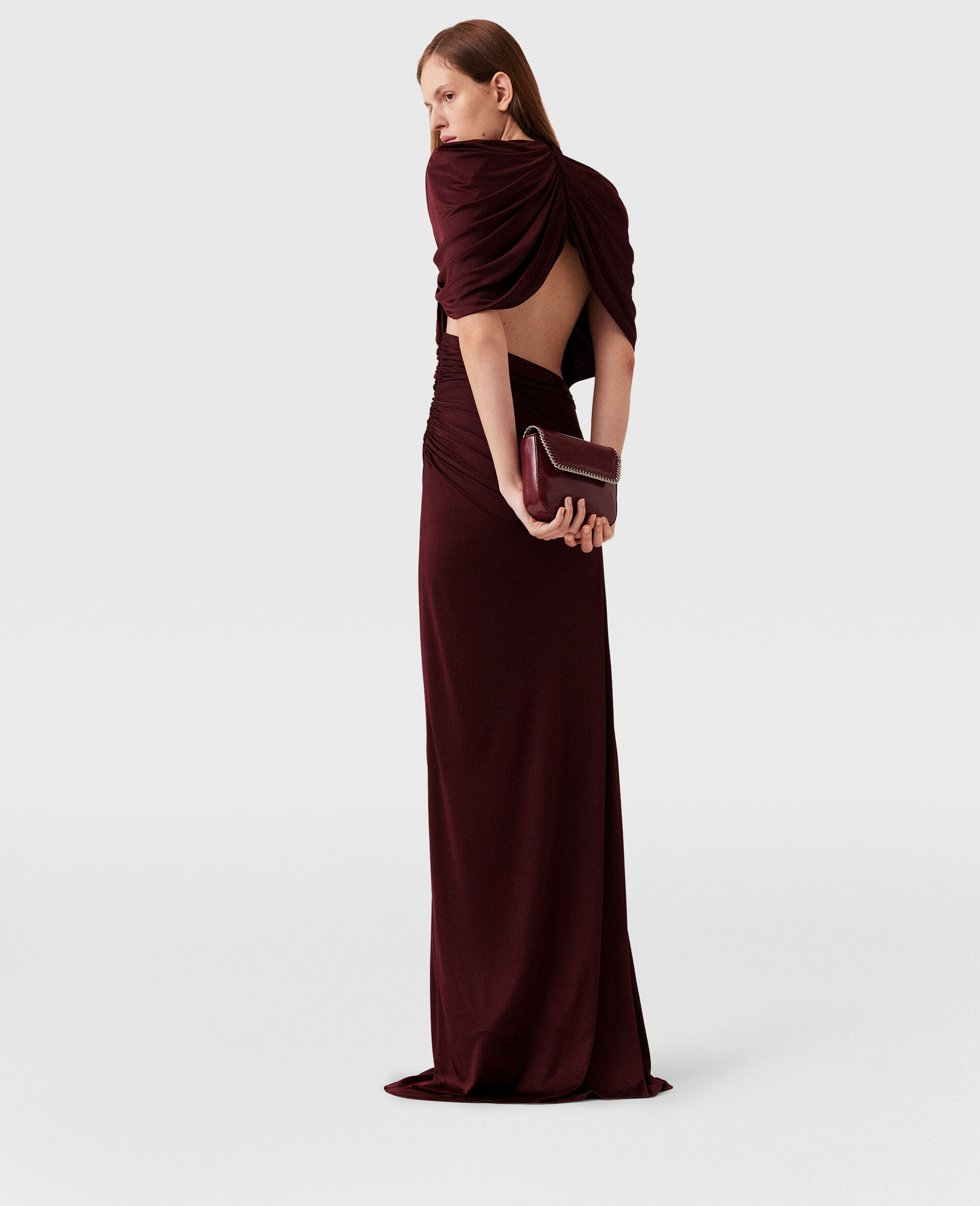 Wrap-Over Maxi Dress-Red-large image number 4