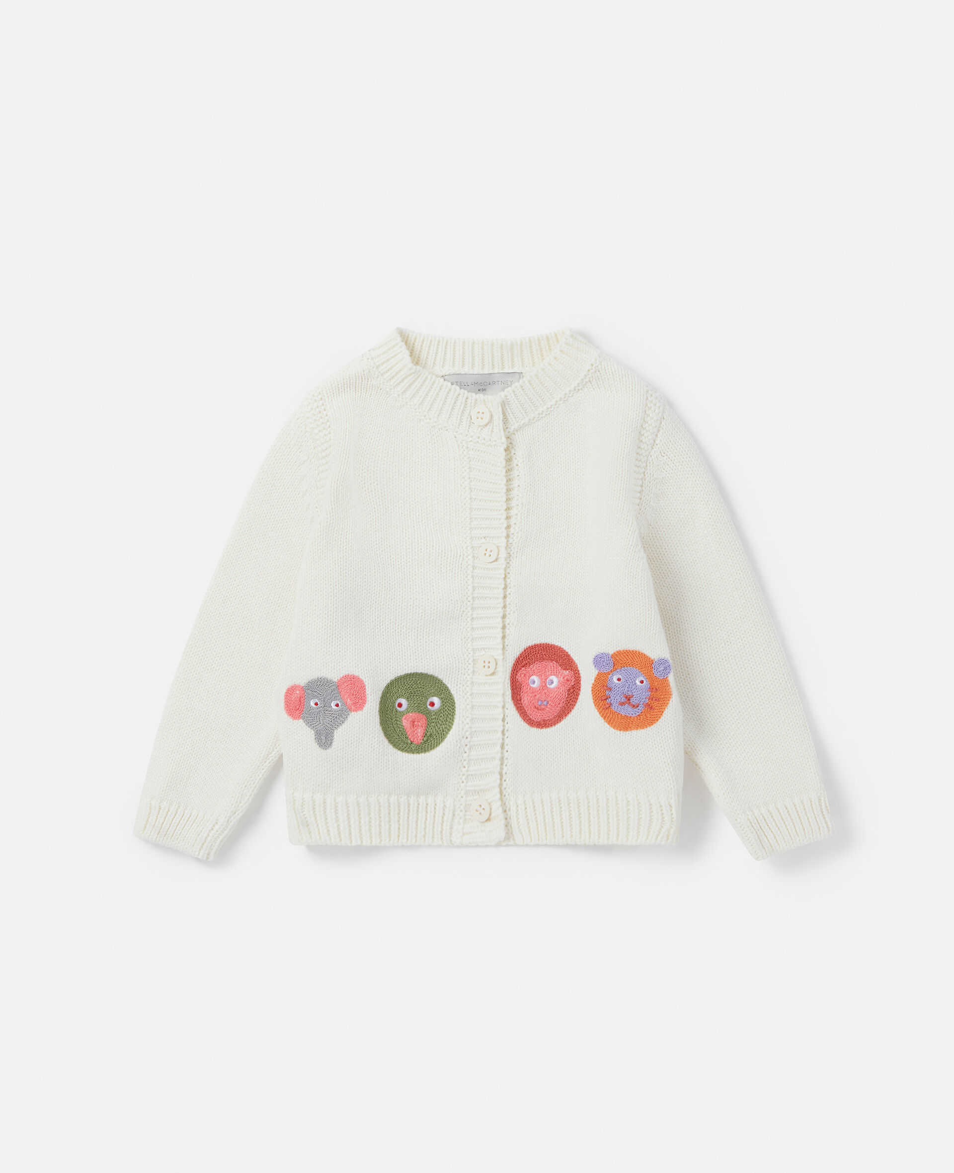 Animal Motif Cardigan-Cream-large image number 0