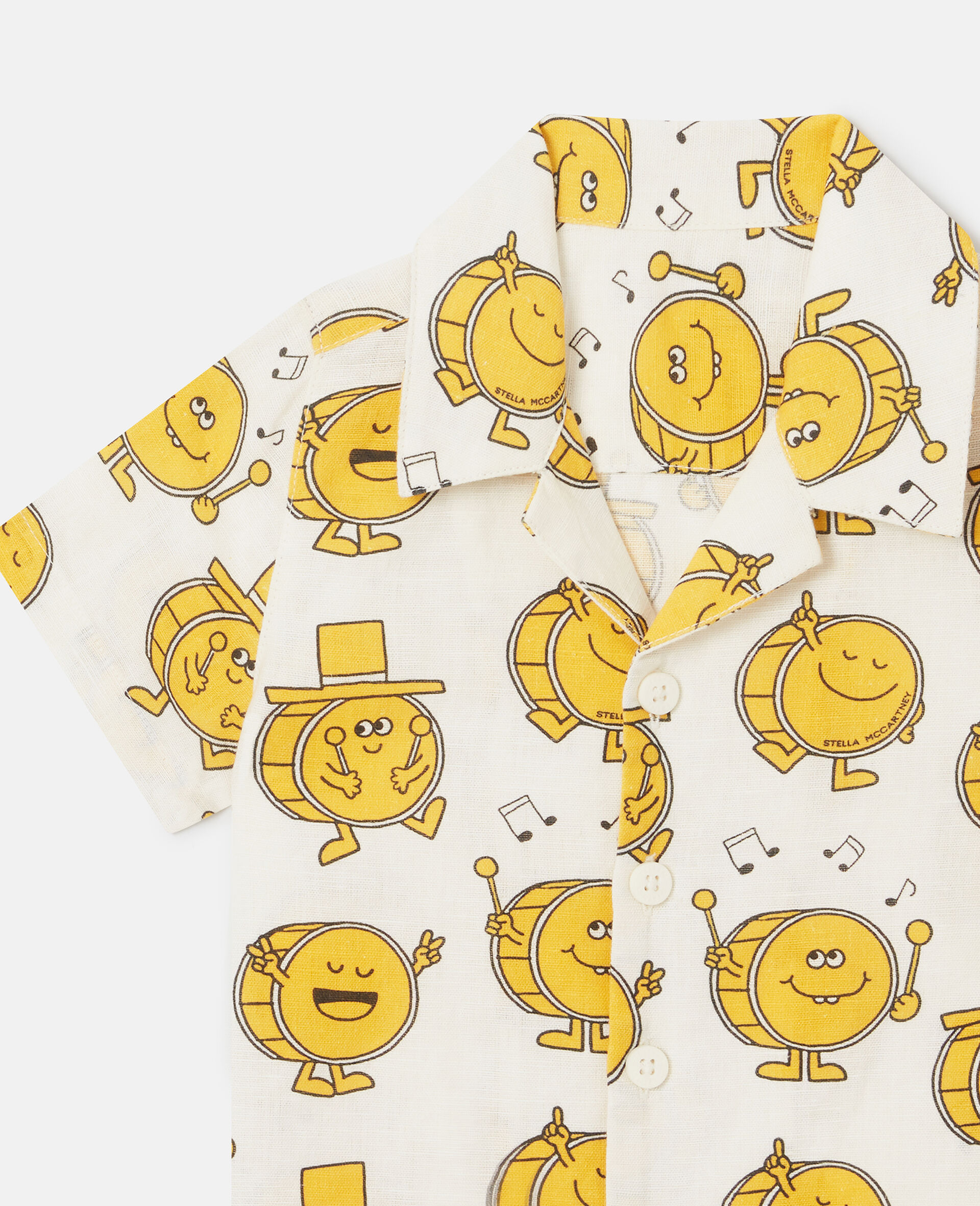 小鼓印花短袖衬衫-Multicolored-medium