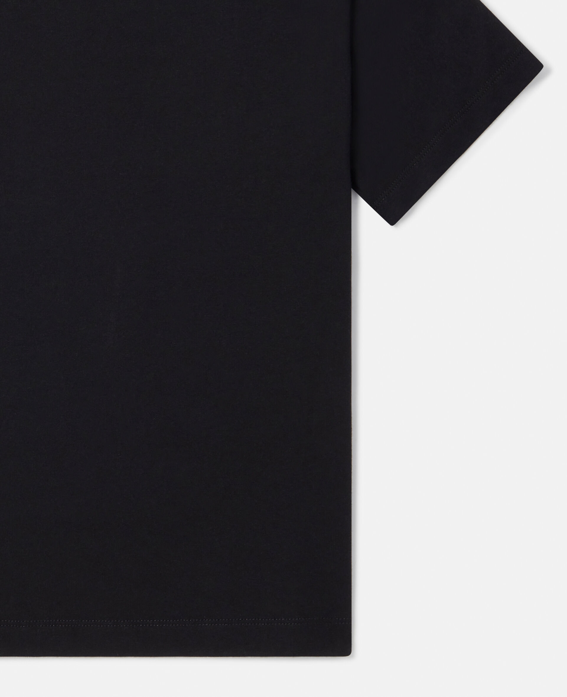 'I Donut Care' Print T-Shirt-Black-large image number 3