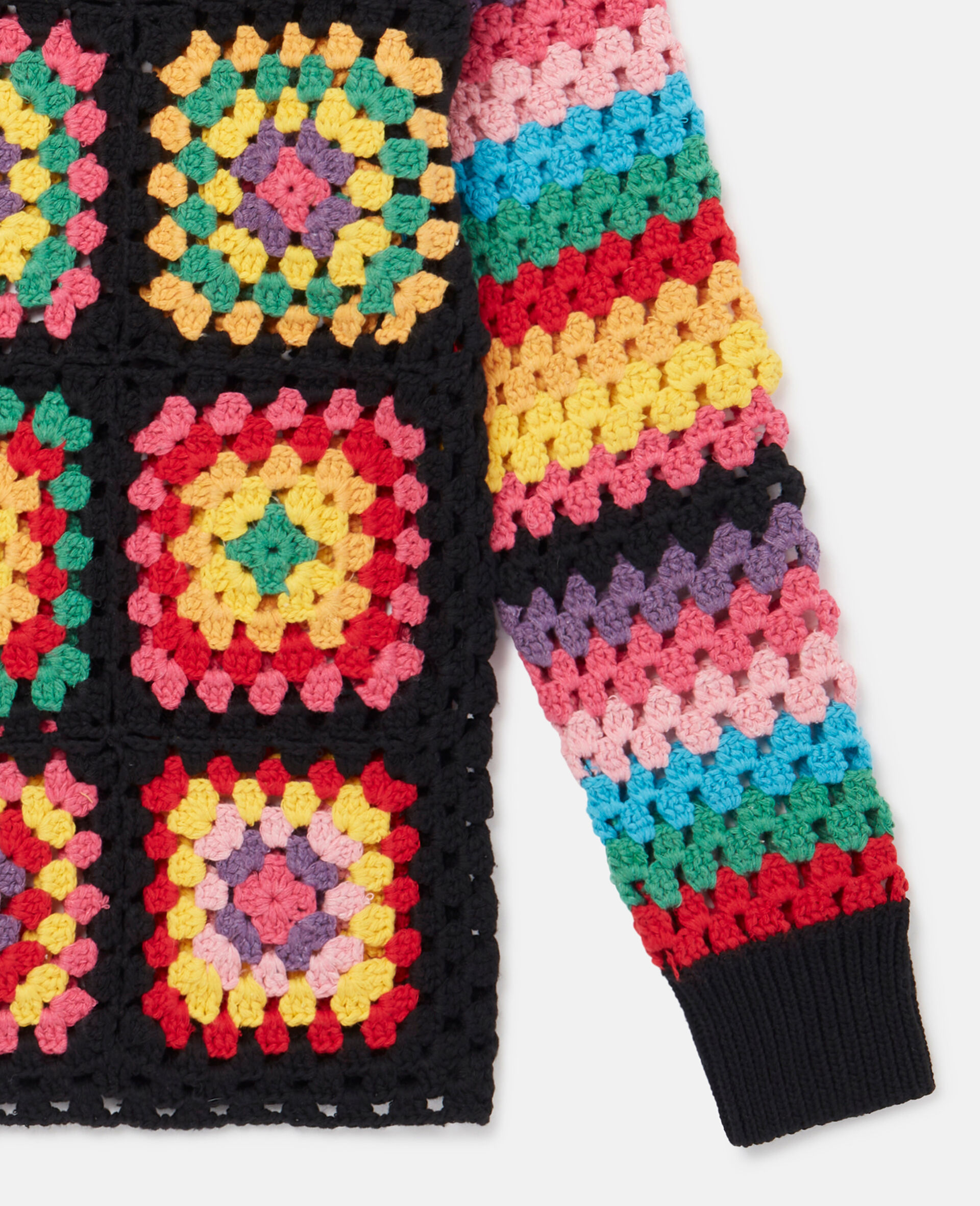 Granny Square Crochet Jumper-Multicolour-large Granny Square Crochet Jumper-Multicolour-large image number 3