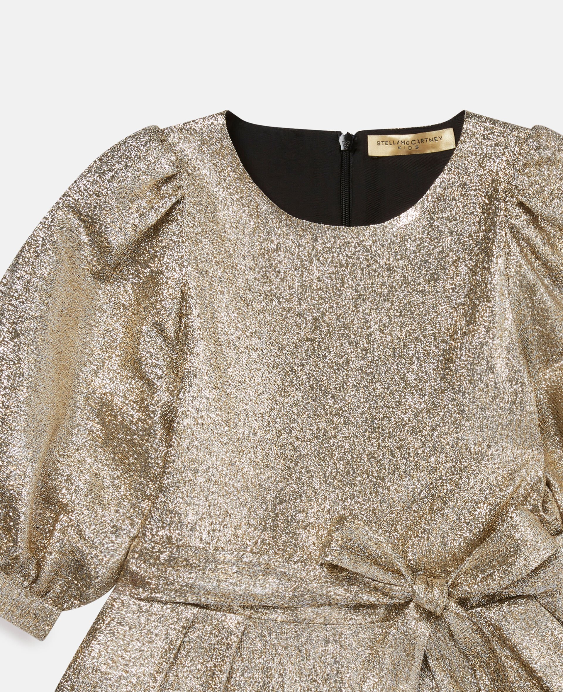 Gold Glitter Playsuit-Yellow-large image number 1